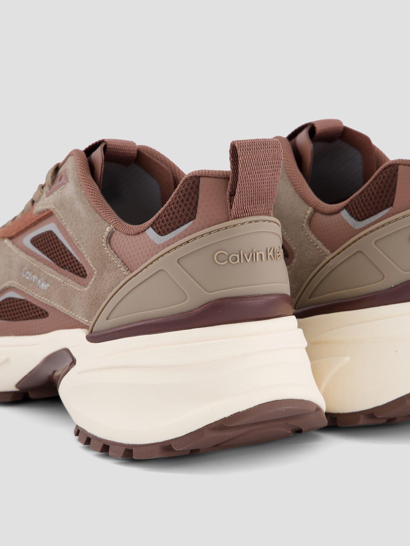 Image 5 of 7 of Calvin Klein Hike Runner CK Stripe Flective Trainers - Brown