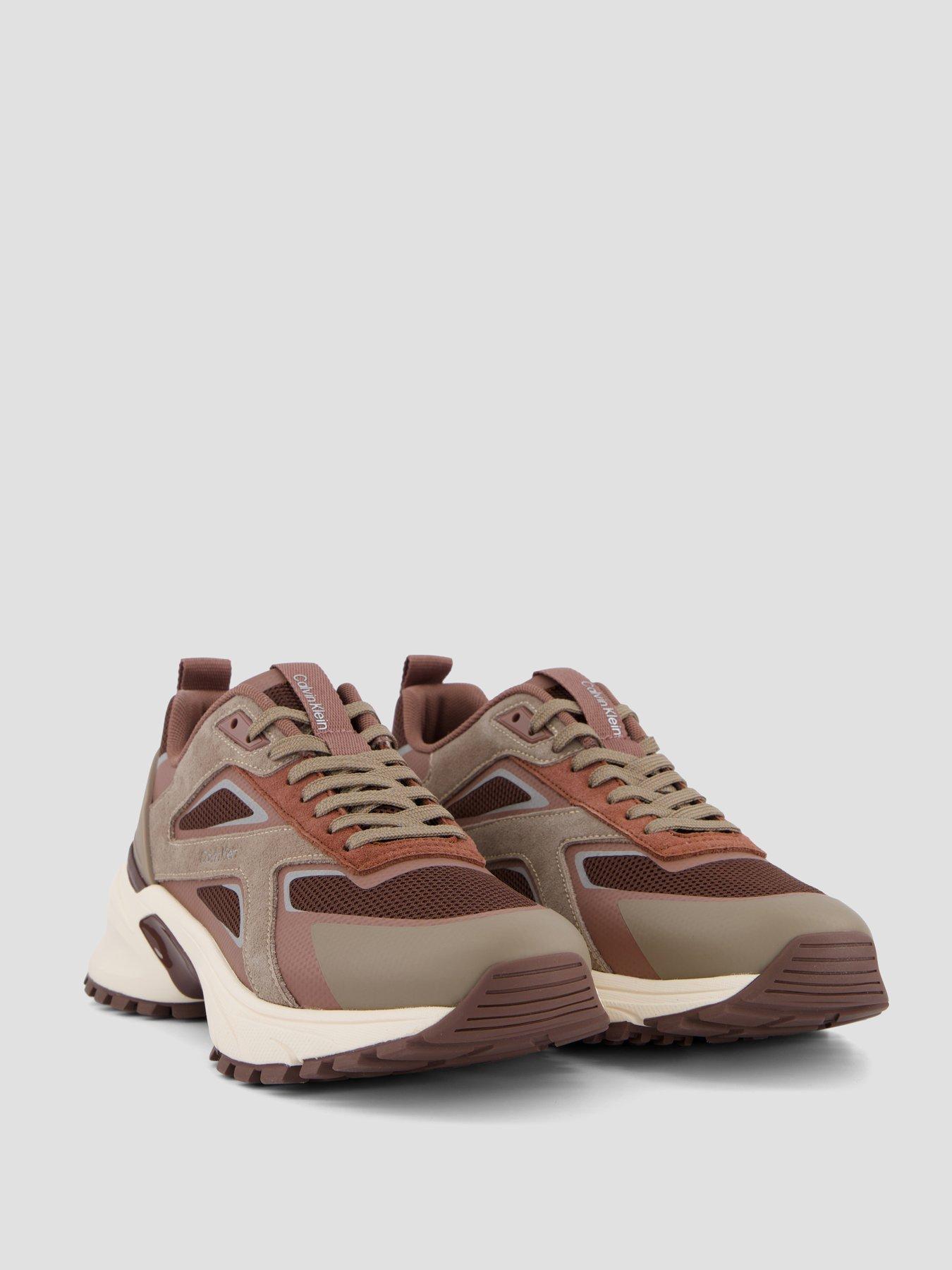 Image 6 of 7 of Calvin Klein Hike Runner CK Stripe Flective Trainers - Brown