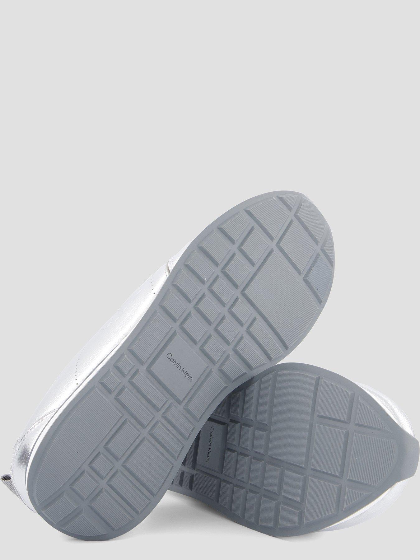 Image 4 of 7 of Calvin Klein Retro Runner Metallic Trainers - Silver