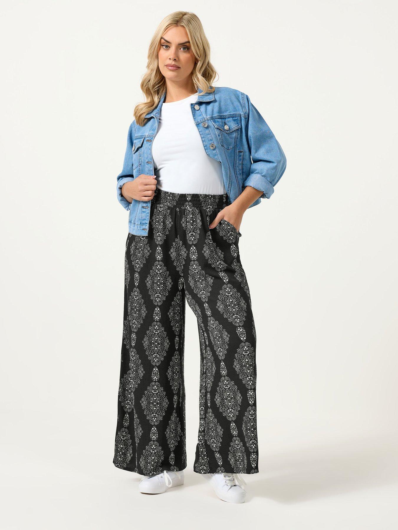 Image 3 of 5 of Yours Curve Jersey Wide Leg Trouser