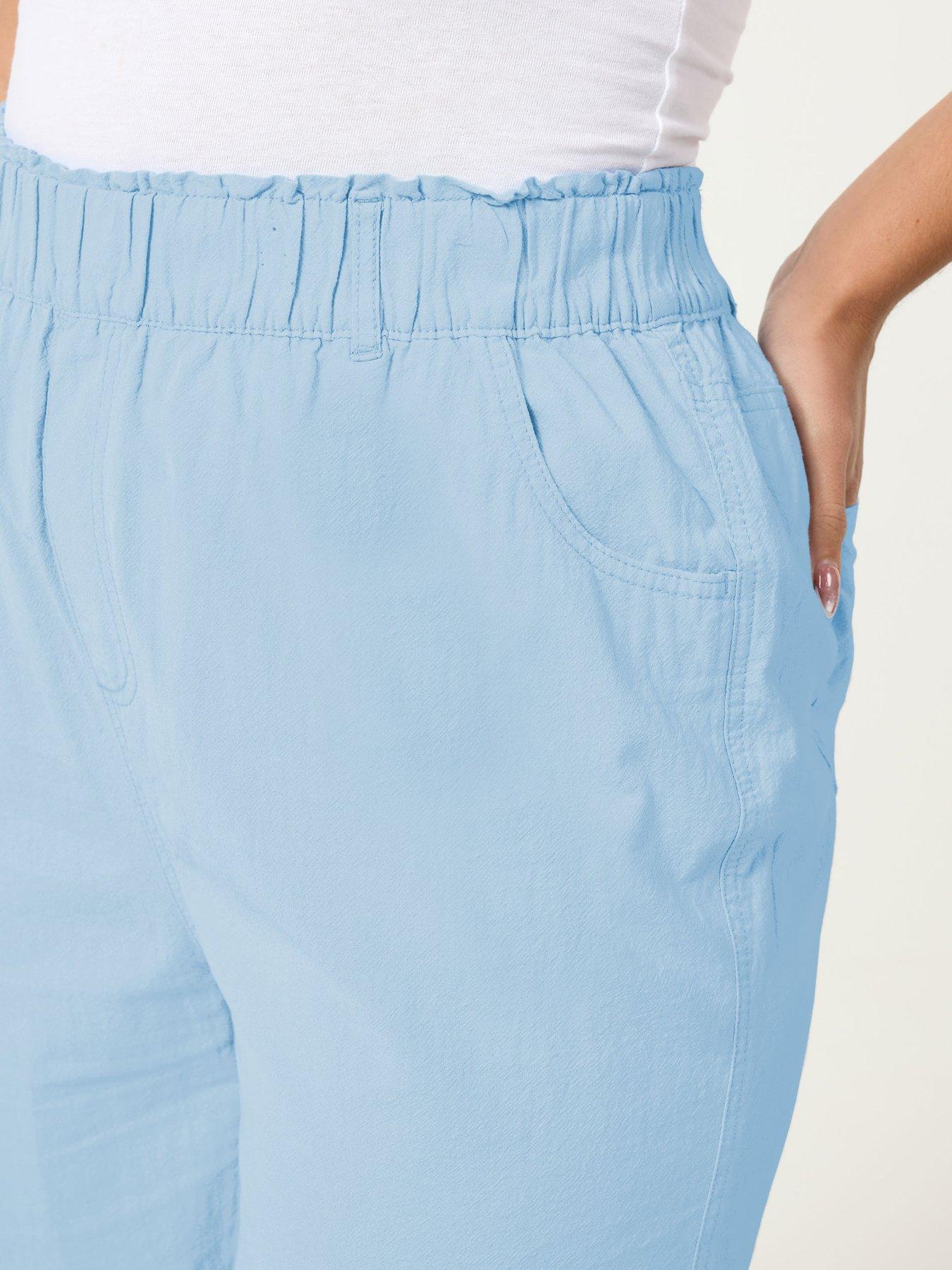  image of yours-curve-cool-cotton-shorts-blue