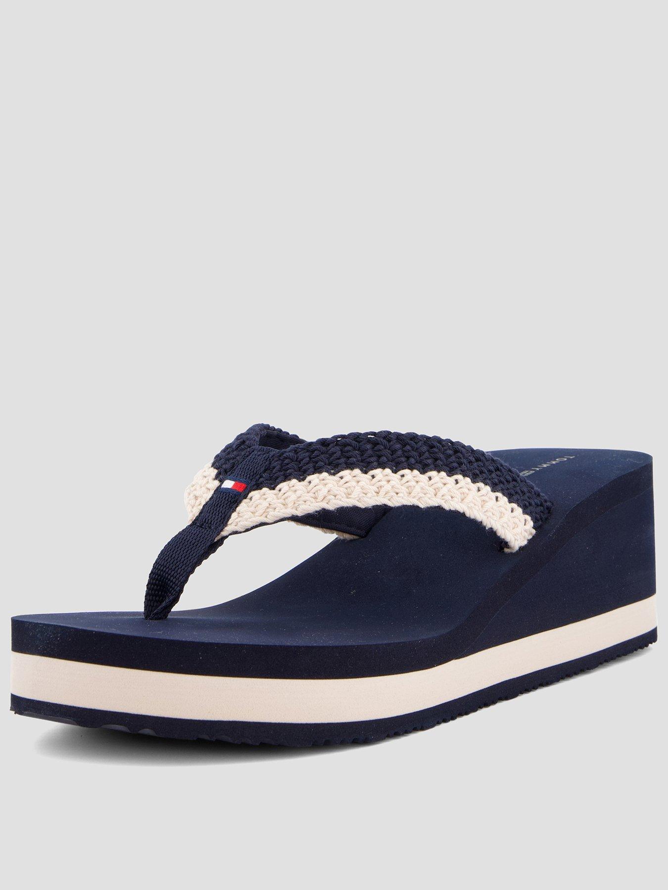 Tommy Hilfiger Th Wedge Crochet Summer Sandal - Blue