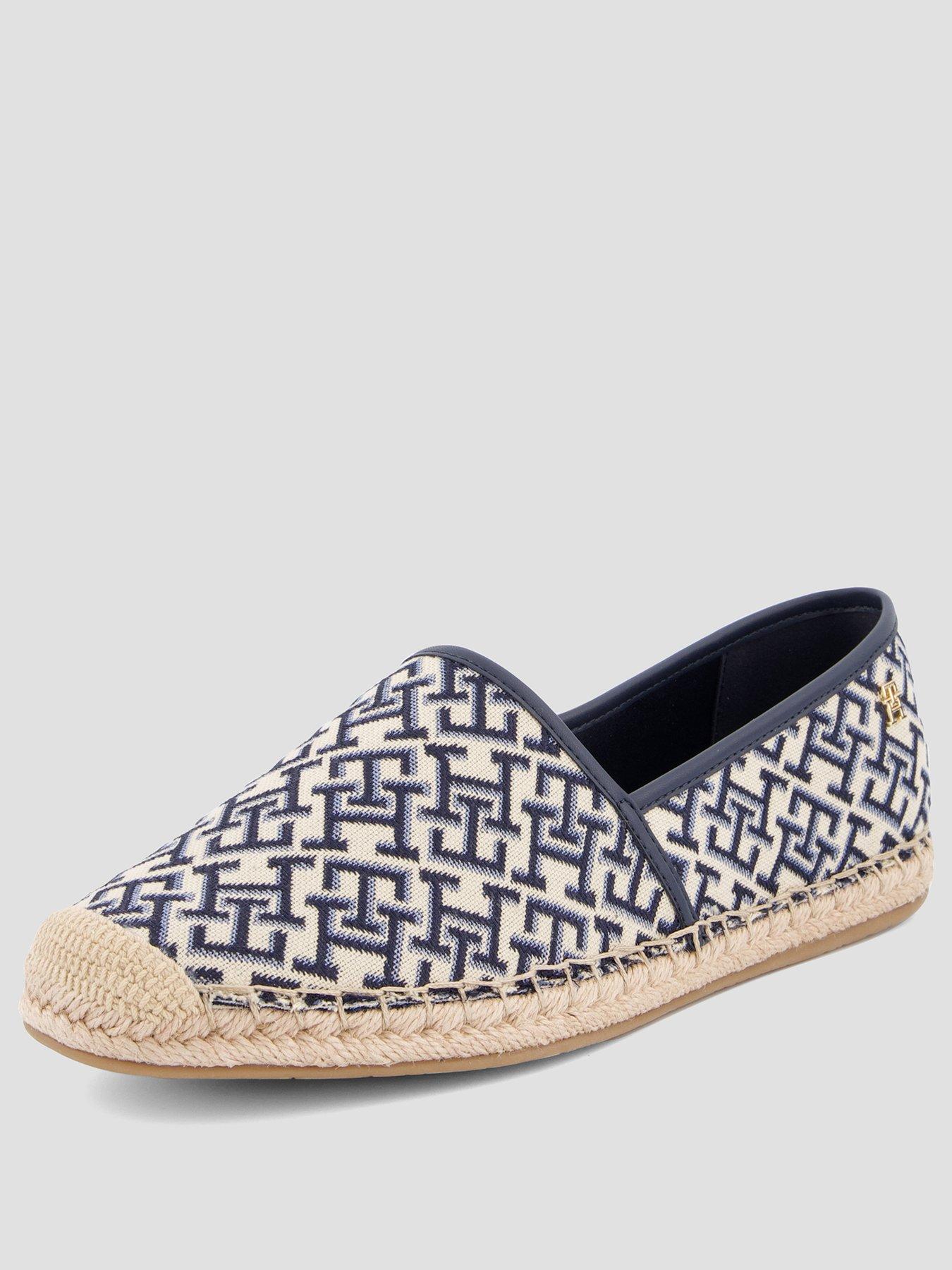 Image 2 of 7 of Tommy Hilfiger Monogram Plaque Jacquard Espadrilles - Blue