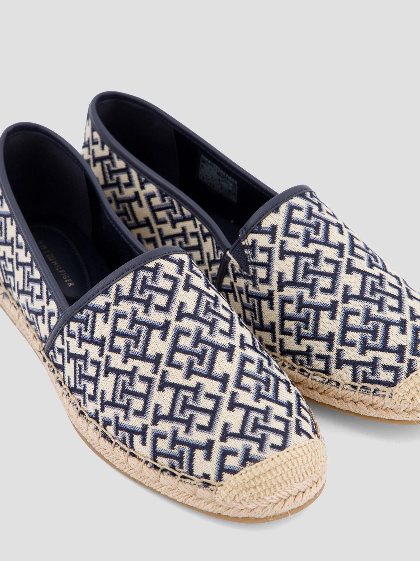 Image 5 of 7 of Tommy Hilfiger Monogram Plaque Jacquard Espadrilles - Blue