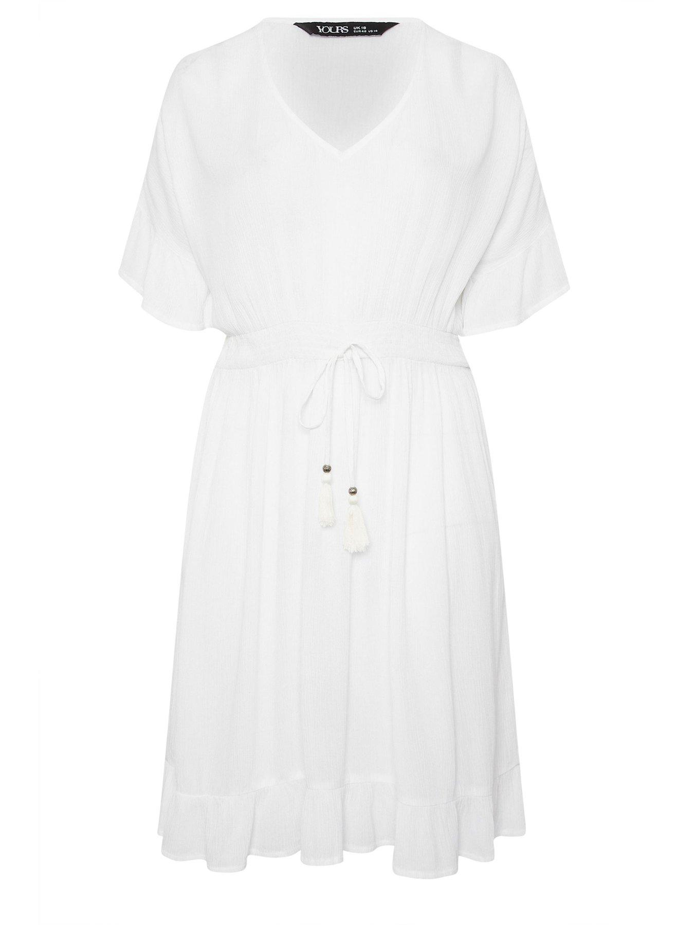  image of yours-curve-mini-crinkle-beach-coverup-white
