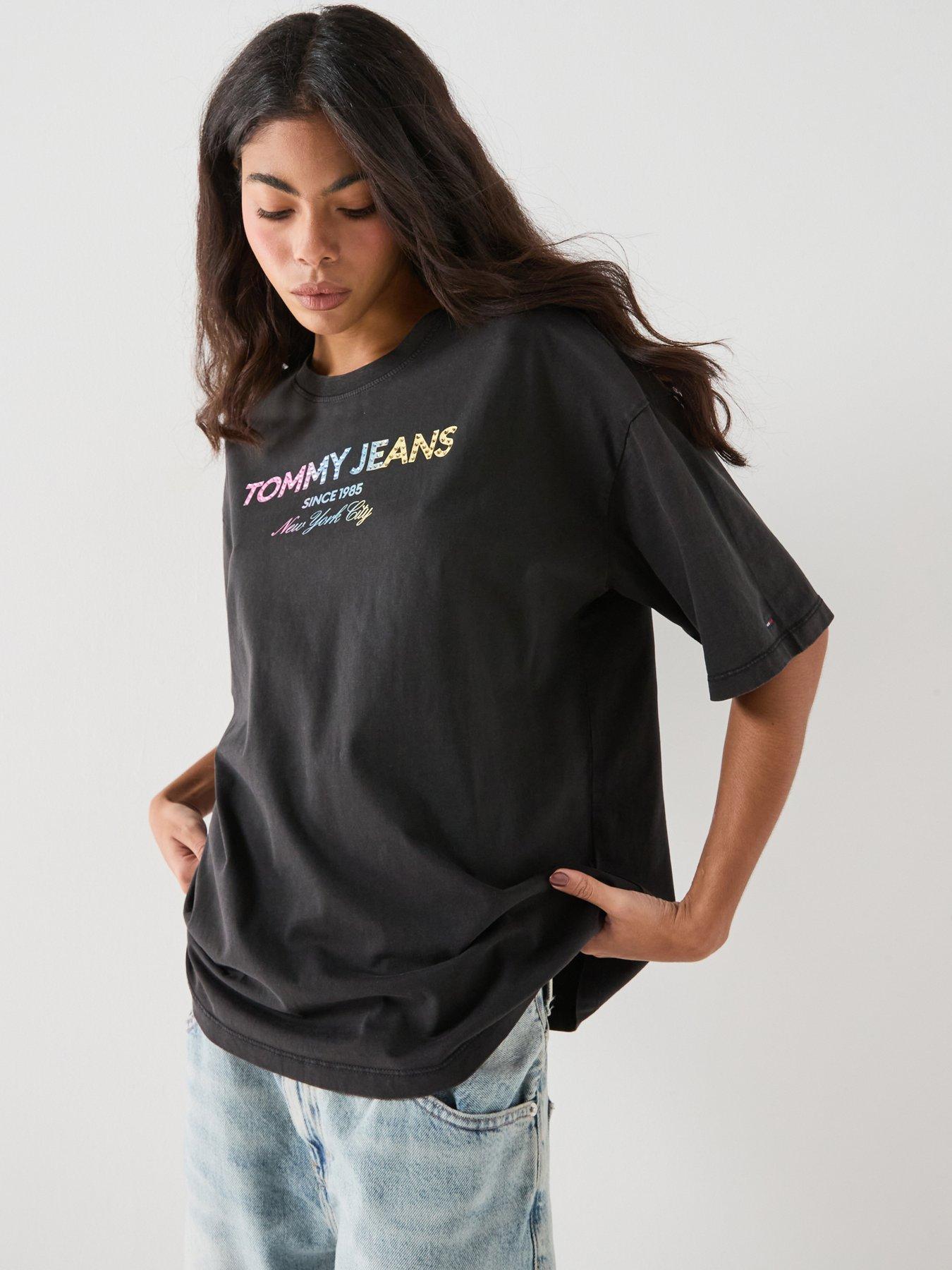 Tommy Jeans Tjw Oversized Tj Bling T-Shirt - Black