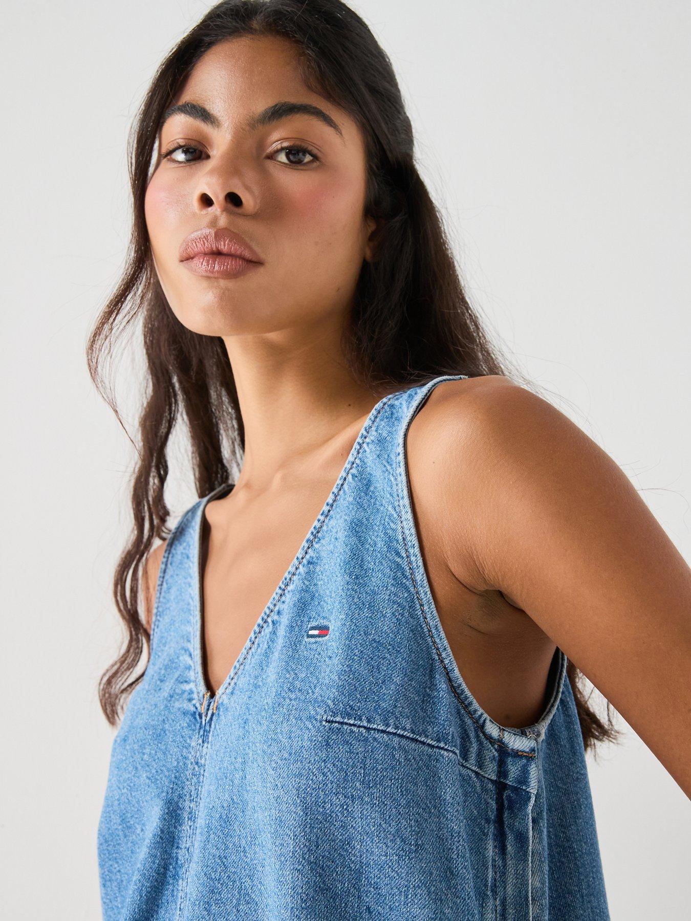 Image 4 of 5 of Tommy Jeans V-Neck Dress - Blue