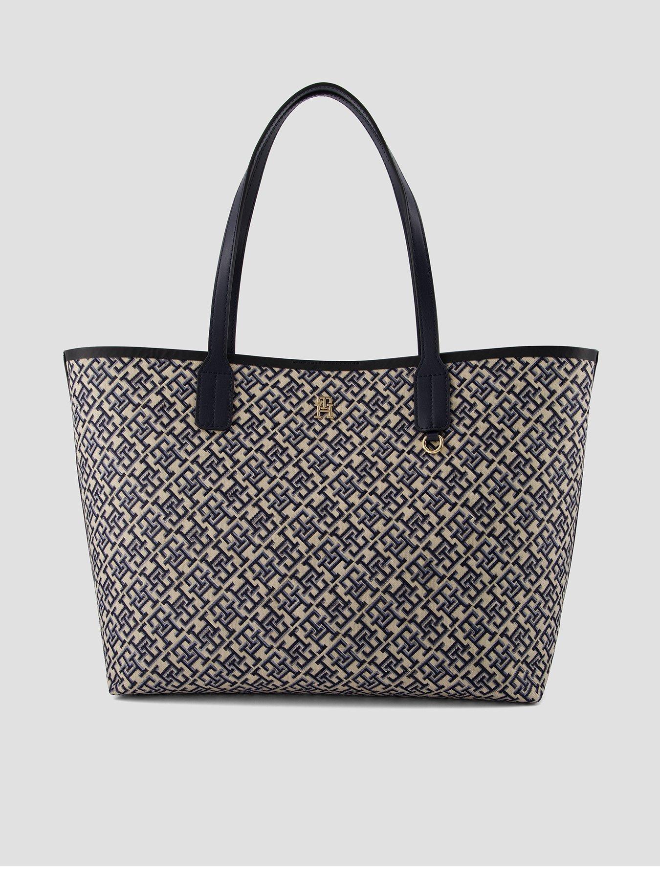 Tommy Hilfiger Icon TH Monogram Jacquard Tote Bag - Blue