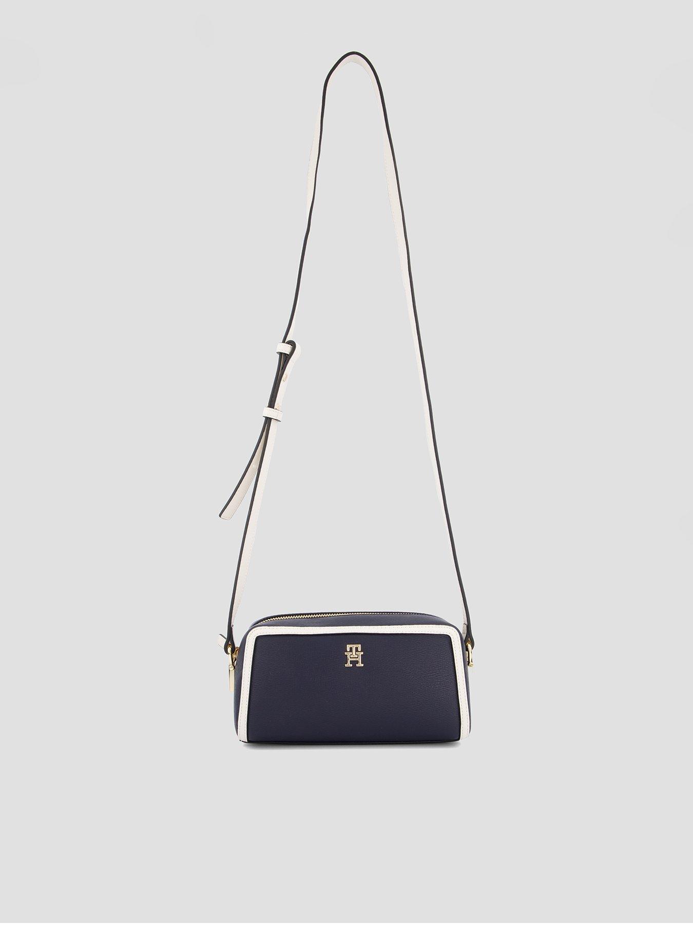 Tommy Hilfiger Colour-Blocked TH Monogram Crossbody Camera Bag - Blue