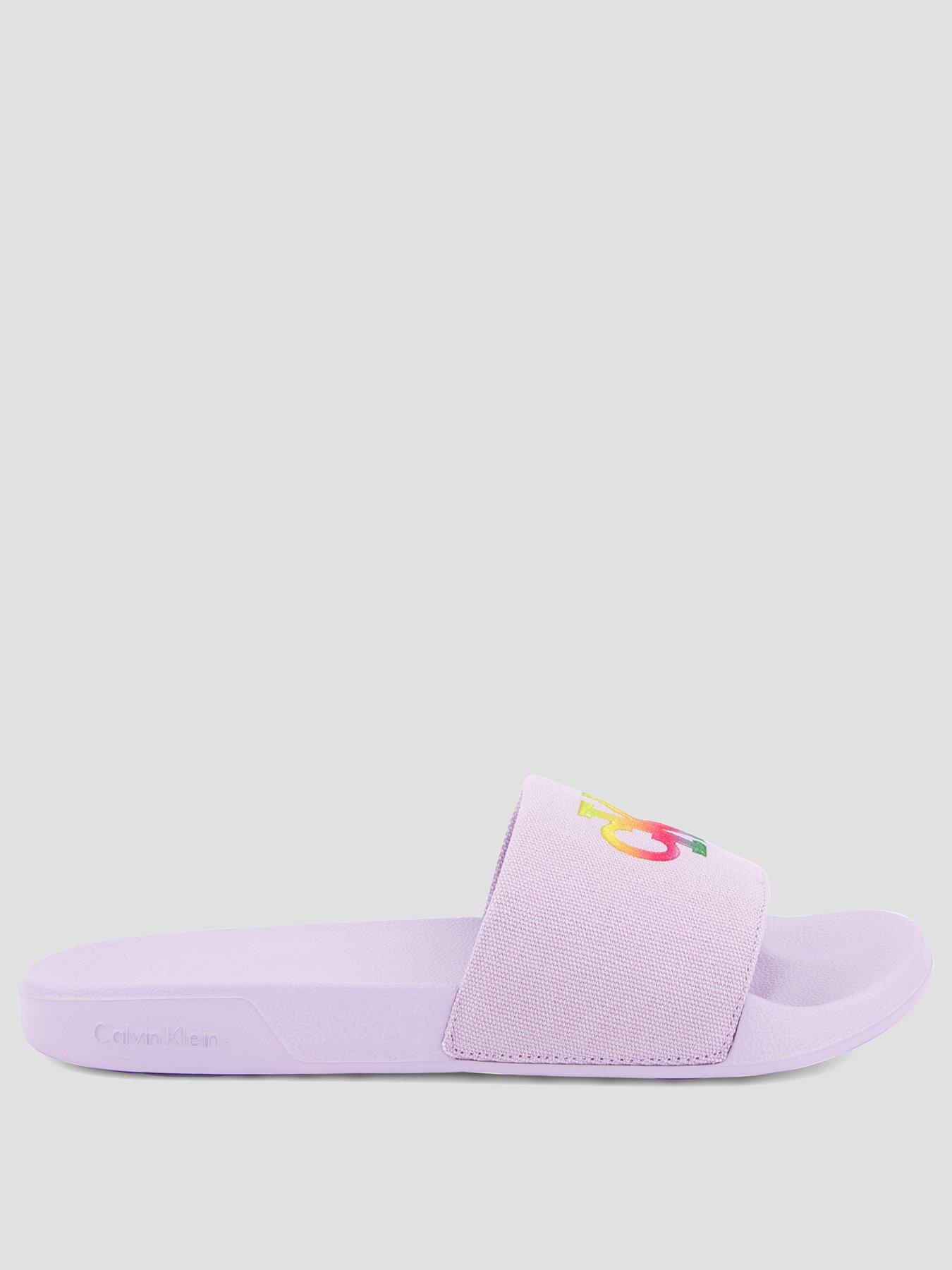 Image 2 of 7 of Calvin Klein Essential Pride Sliders - Purple
