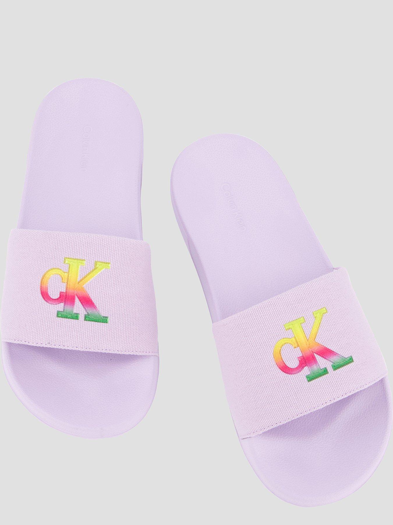 Image 3 of 7 of Calvin Klein Essential Pride Sliders - Purple