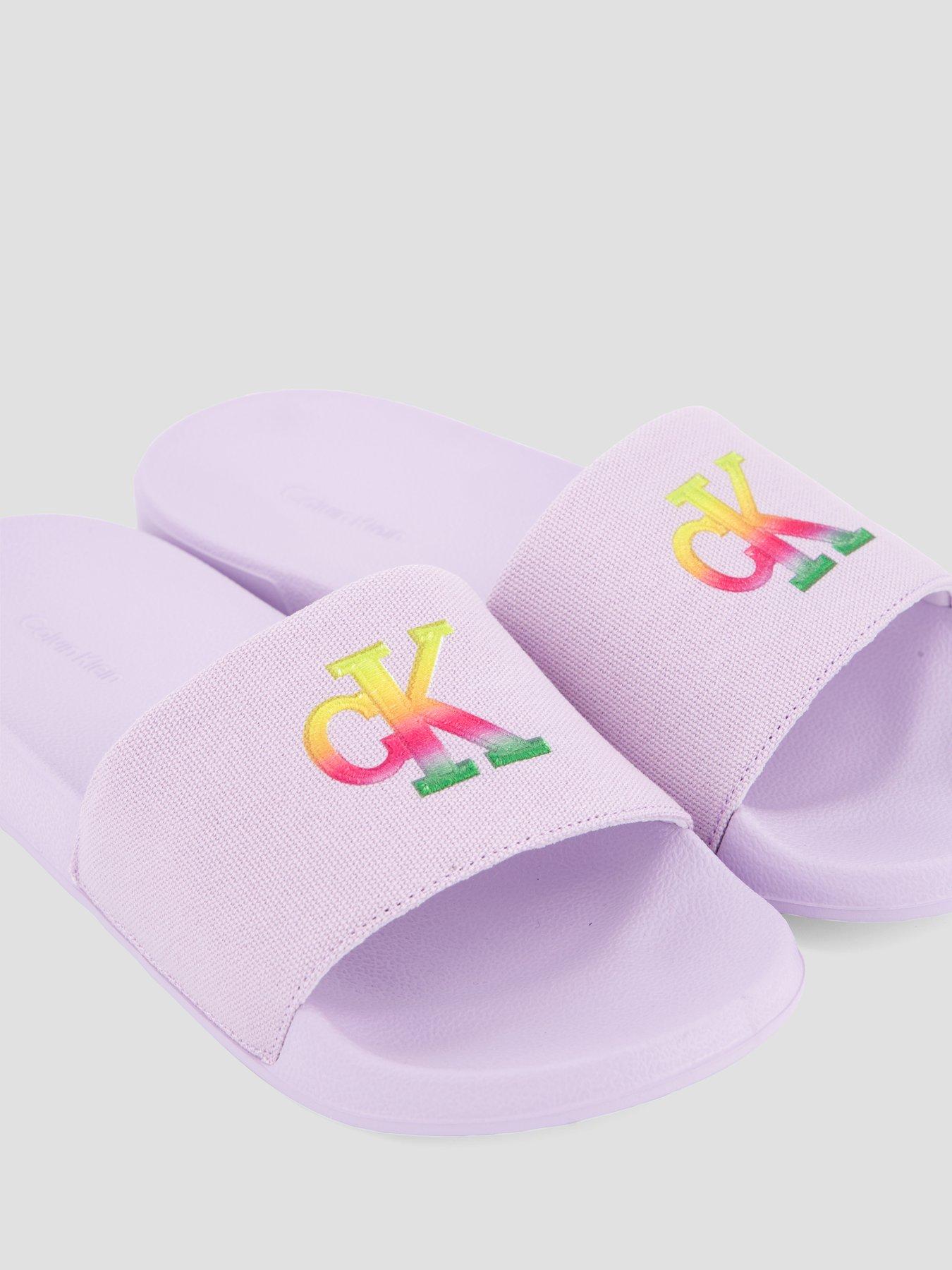 Image 5 of 7 of Calvin Klein Essential Pride Sliders - Purple