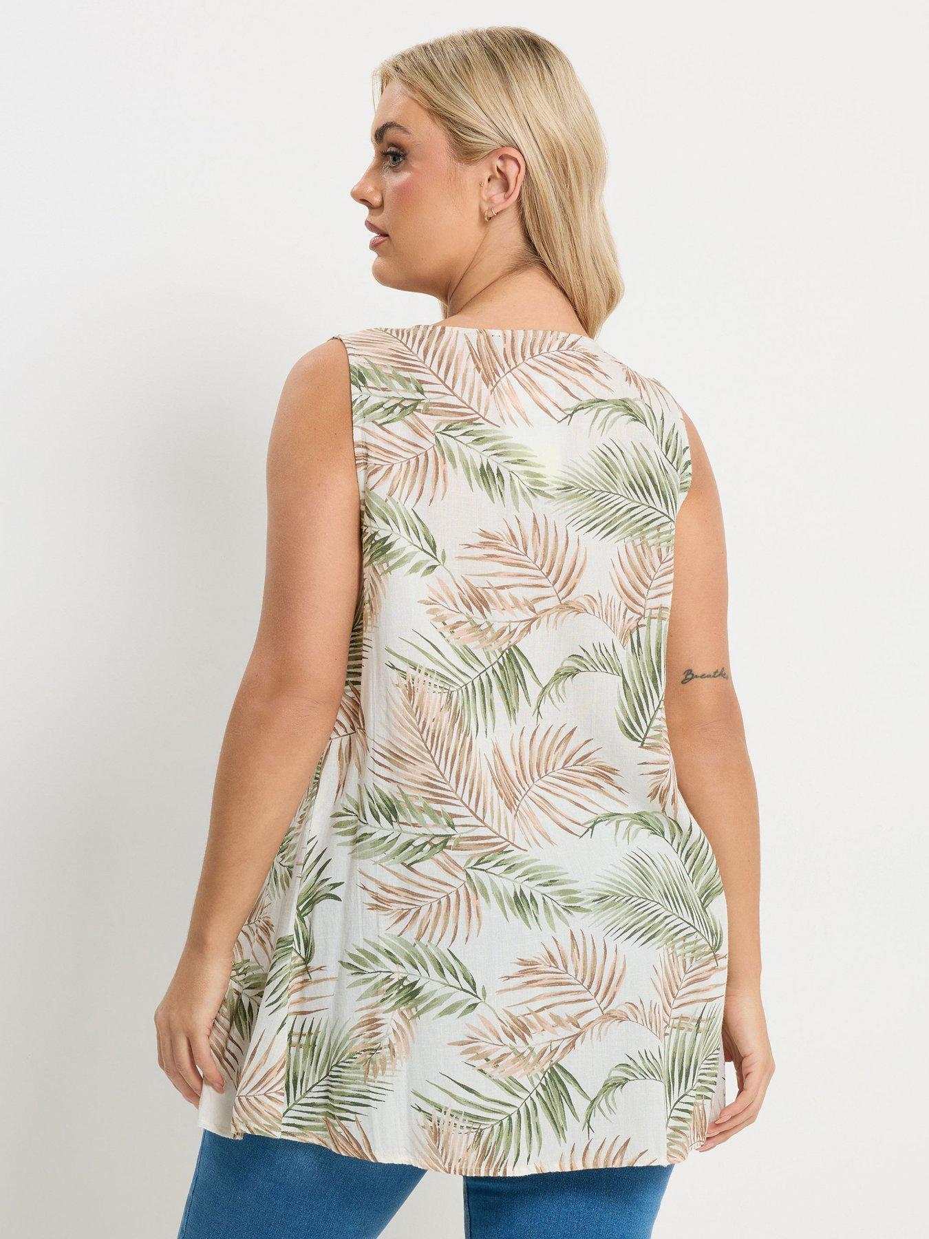 stillFront image of yours-curve-linen-pleat-front-vest-cream