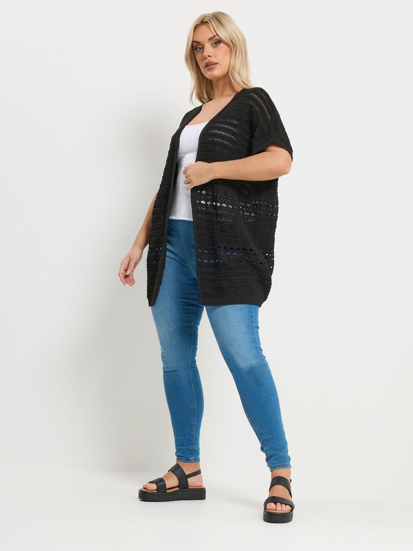  image of yours-curve-kimono-cardigan-black