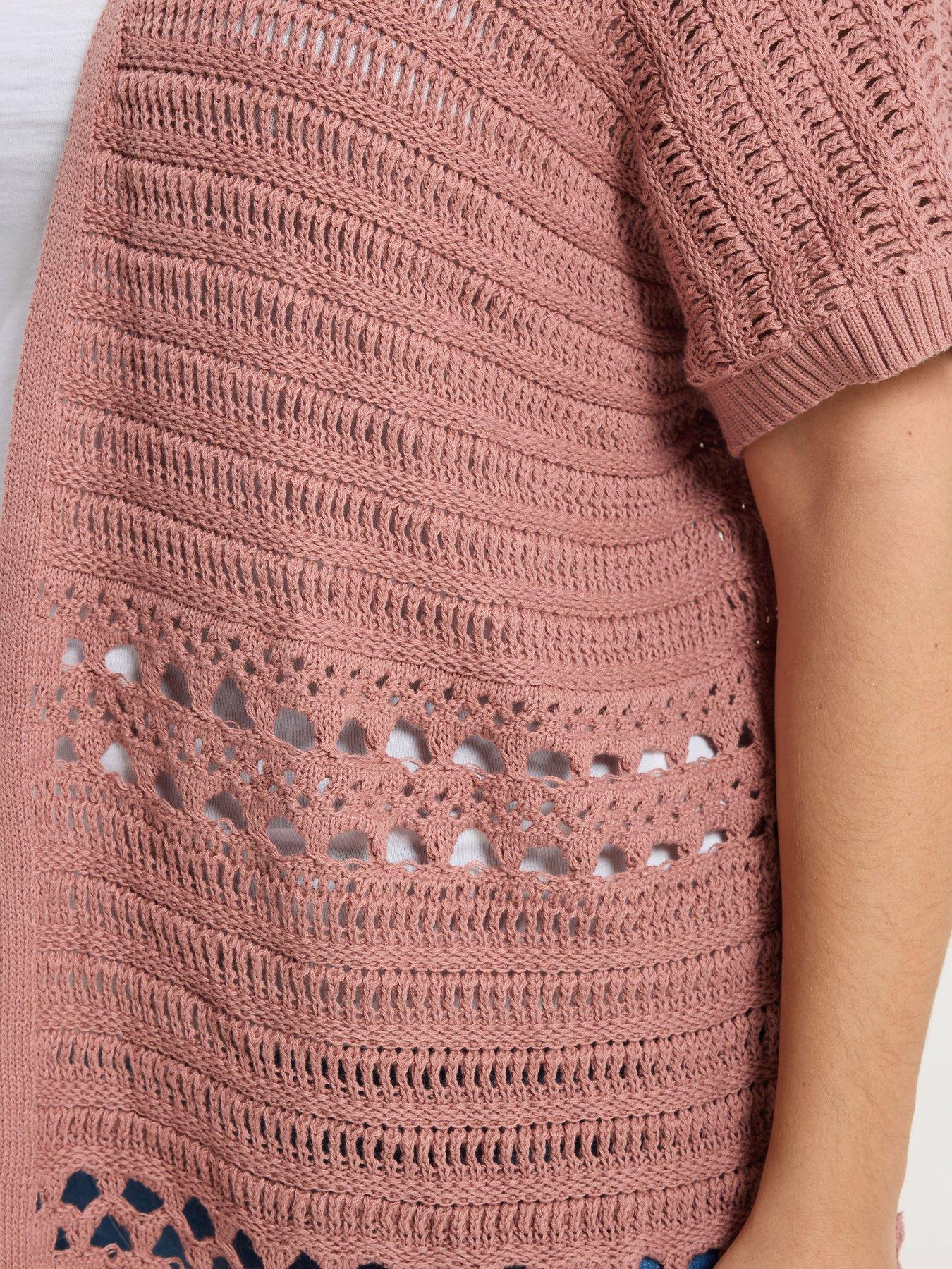 Image 4 of 5 of Yours Curve Kimono Cardigan - Pink