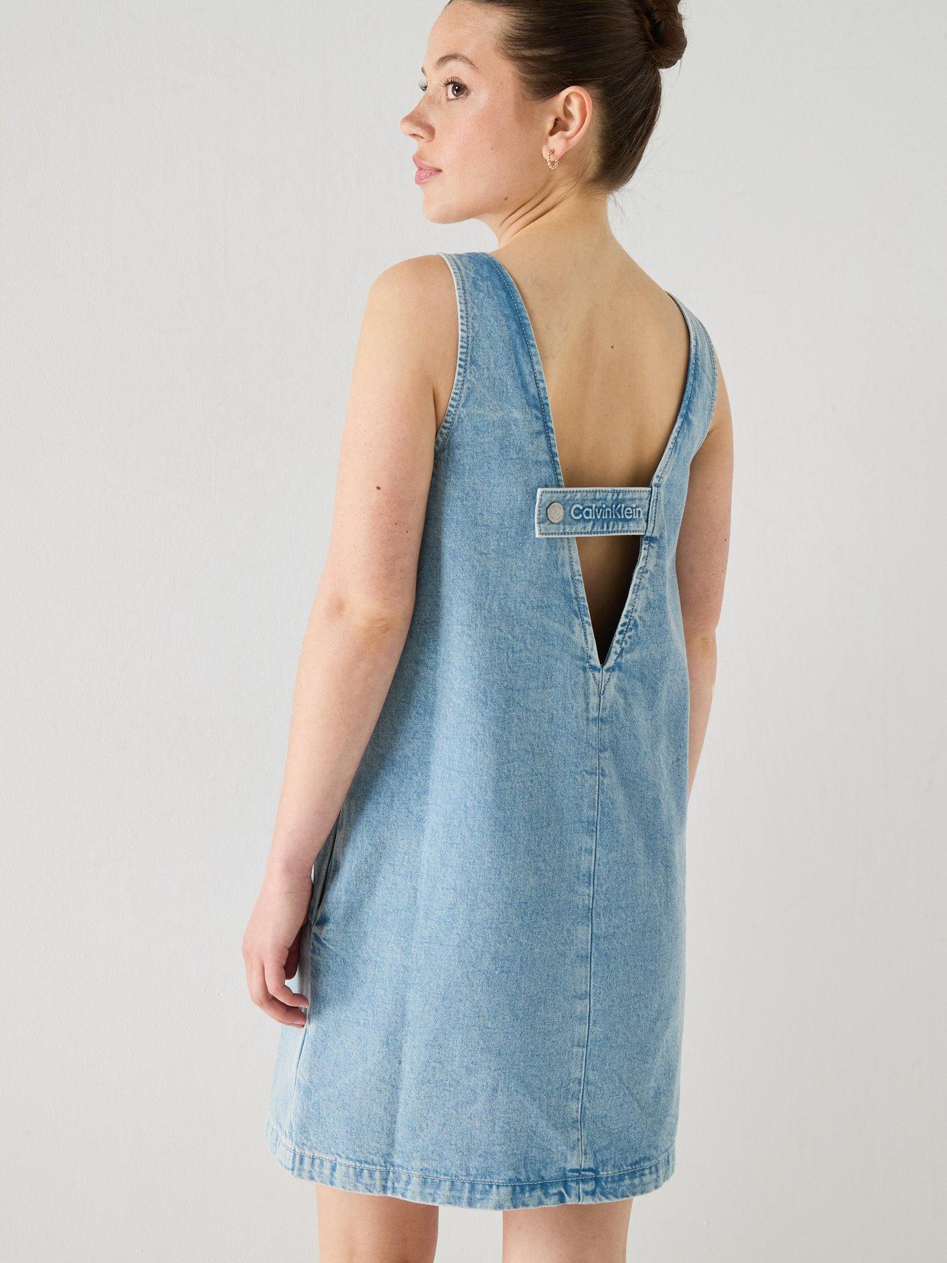 Image 2 of 5 of Calvin Klein Jeans Jeans Denim Mini Shift Dress - Blue