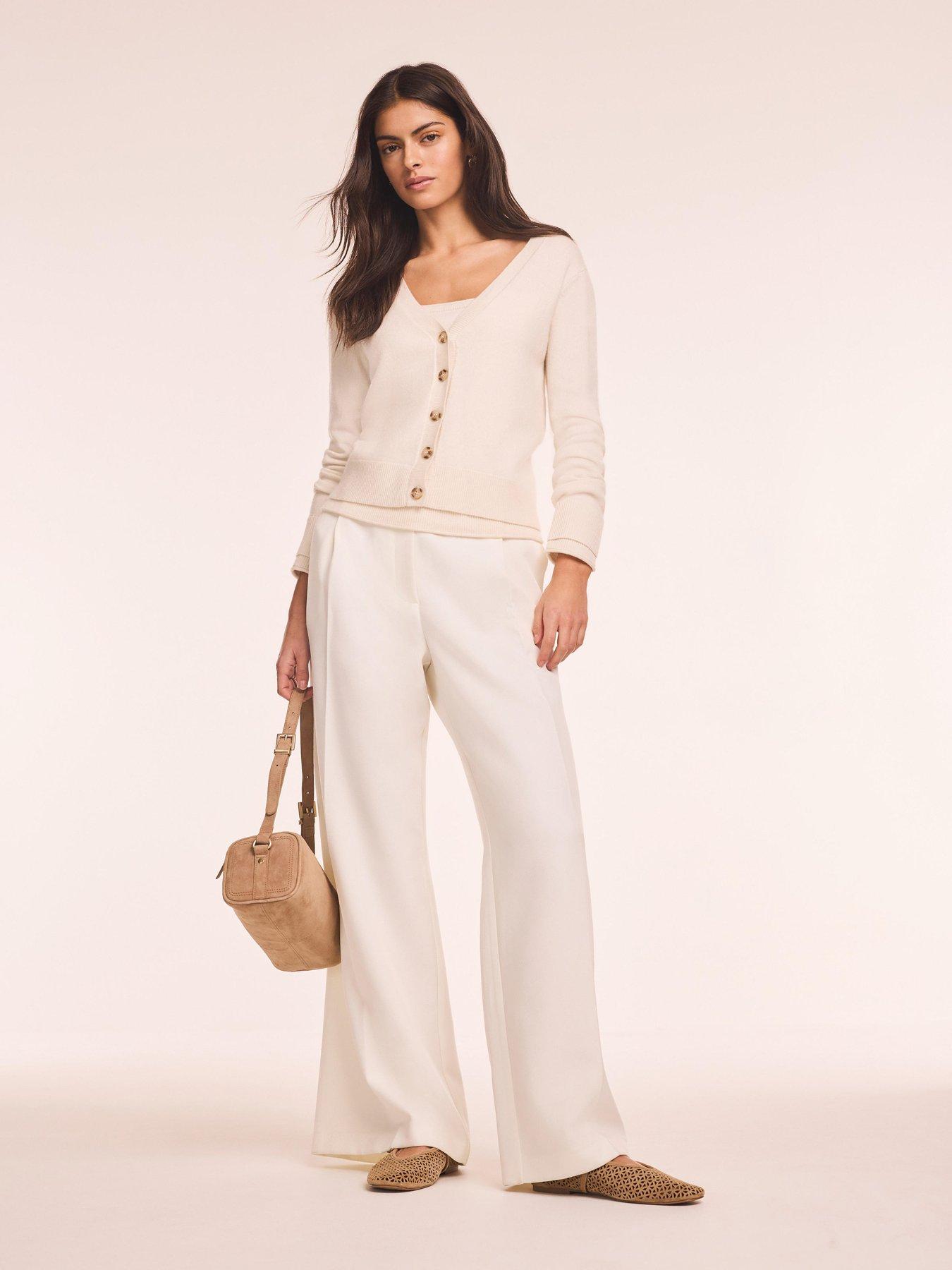  image of mint-velvet-double-layer-cardigan-cream