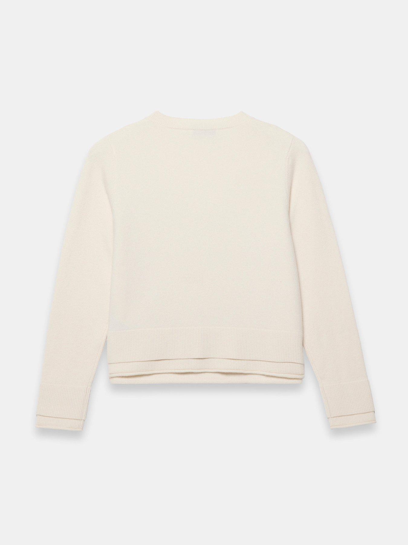  image of mint-velvet-double-layer-cardigan-cream
