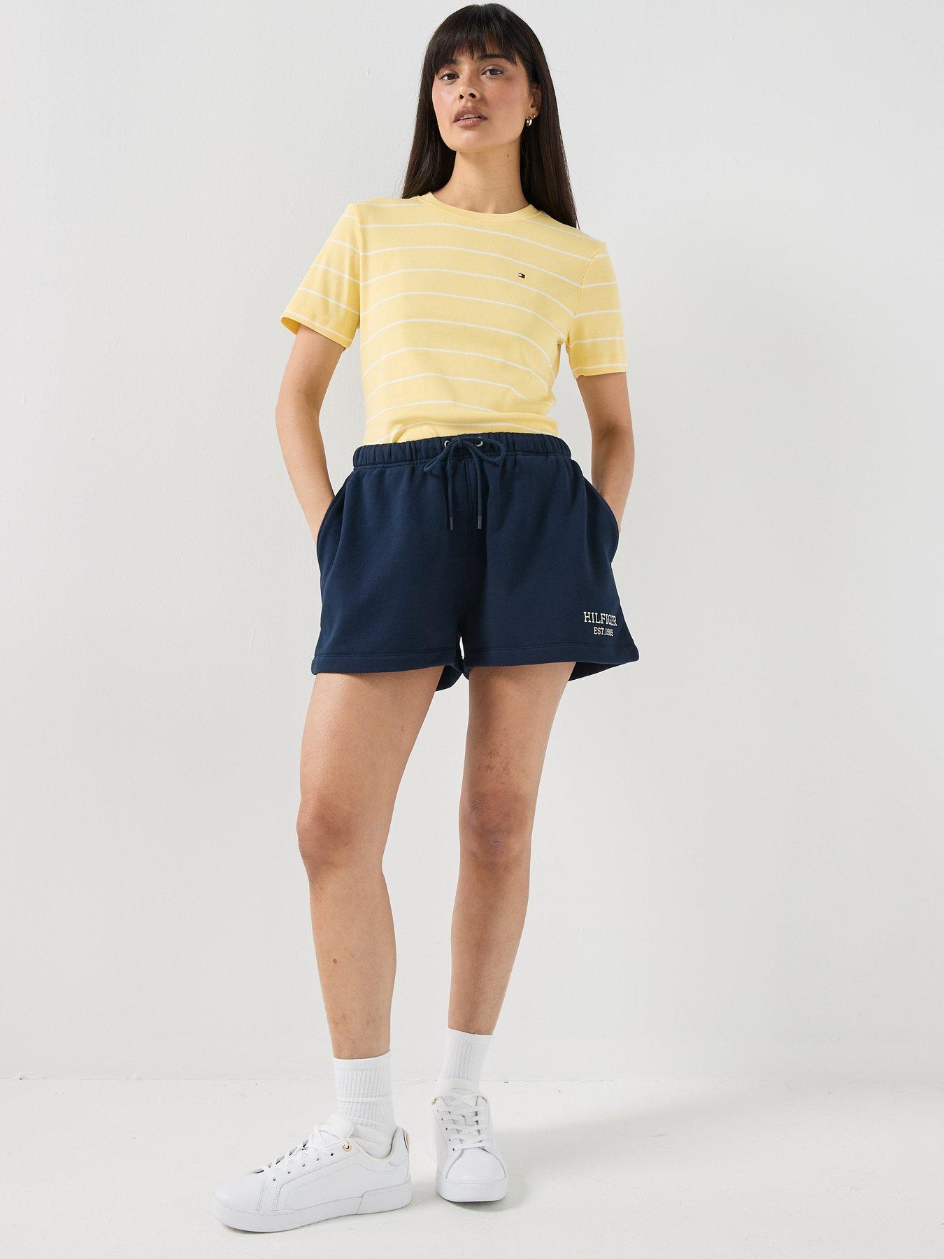 Image 5 of 5 of Tommy Hilfiger Flag Embroidery Slim Crew Neck T-shirt - Cream