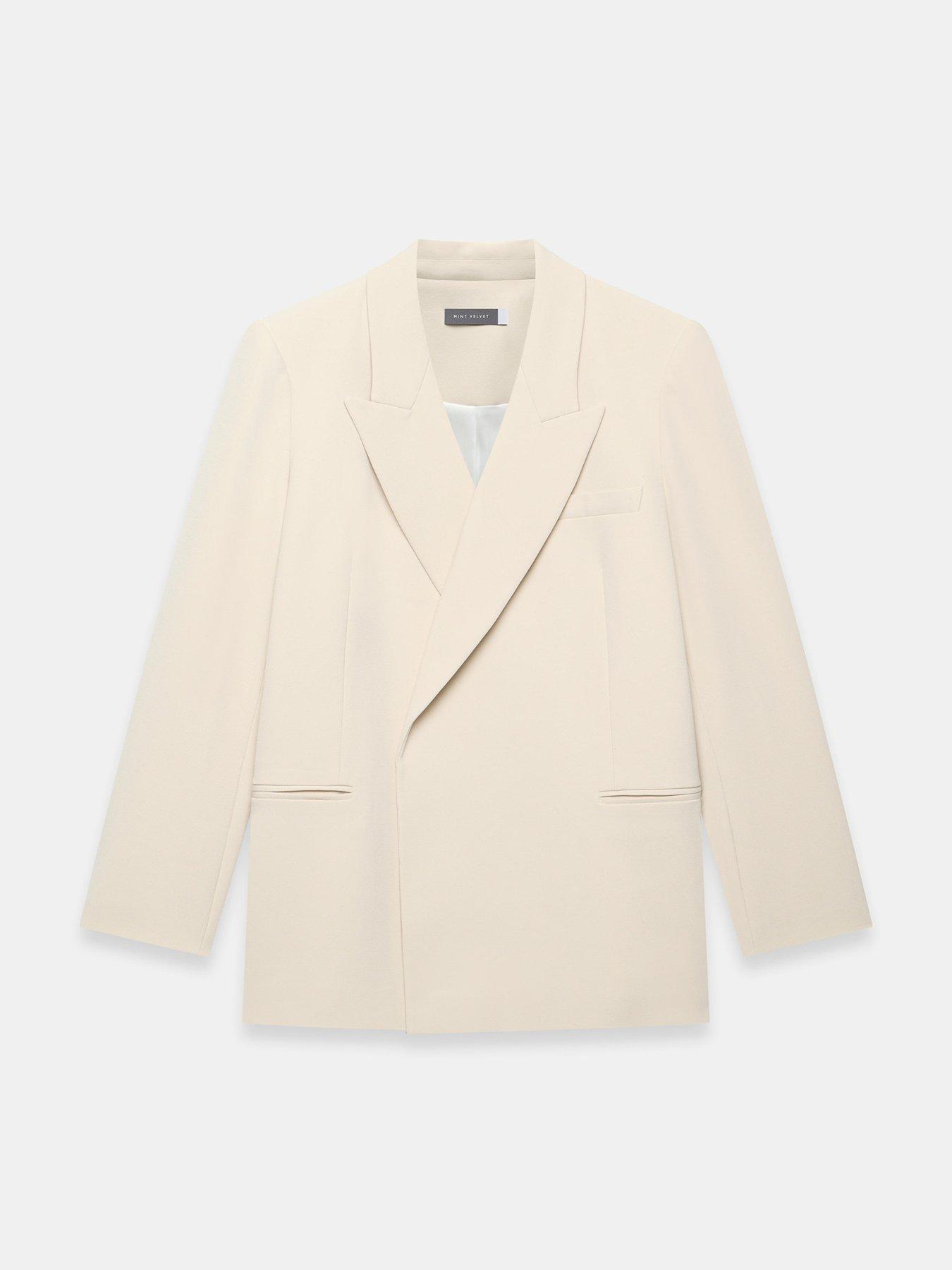  image of mint-velvet-easy-longline-blazer-neutral