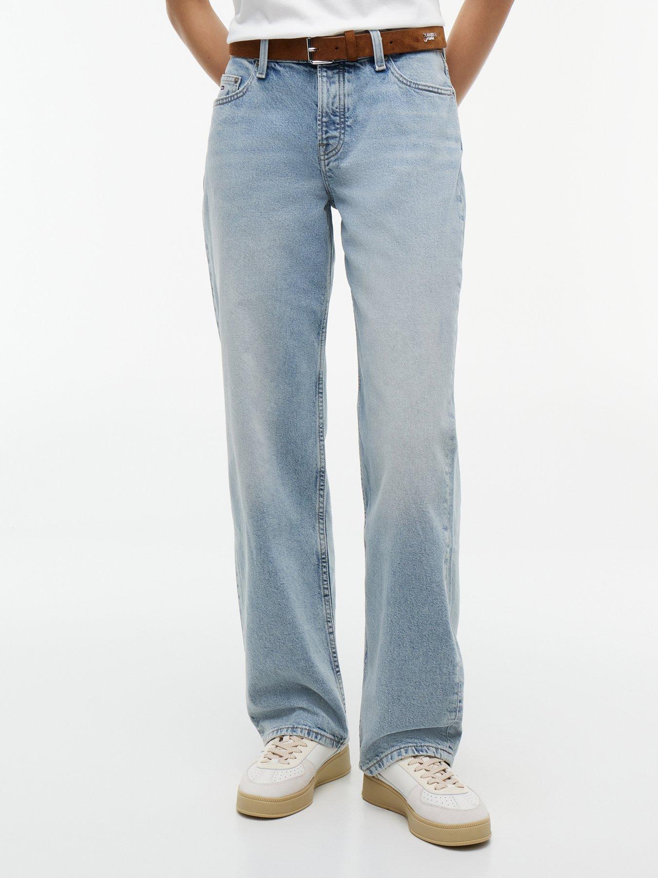 Image 1 of 5 of Tommy Jeans Sophie Low Rise Straight Jeans - Denim Light