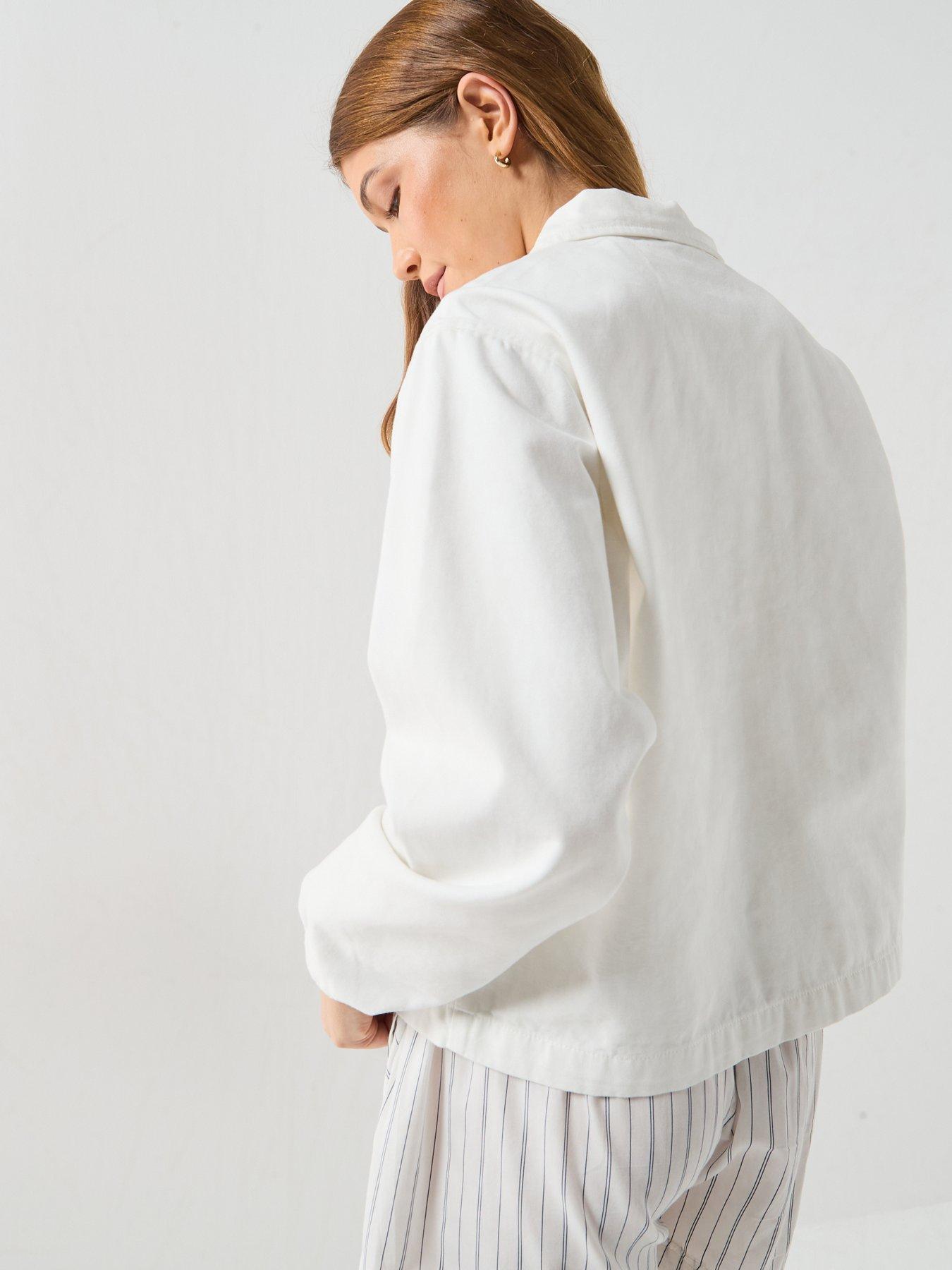 Image 2 of 6 of Tommy Jeans Peached Canvas Zip-thru Jacket - Cream