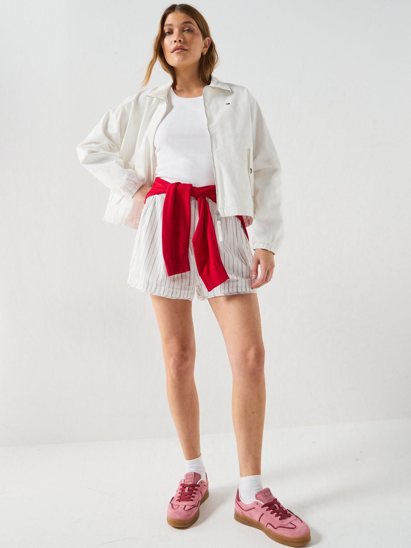 Image 3 of 6 of Tommy Jeans Peached Canvas Zip-thru Jacket - Cream