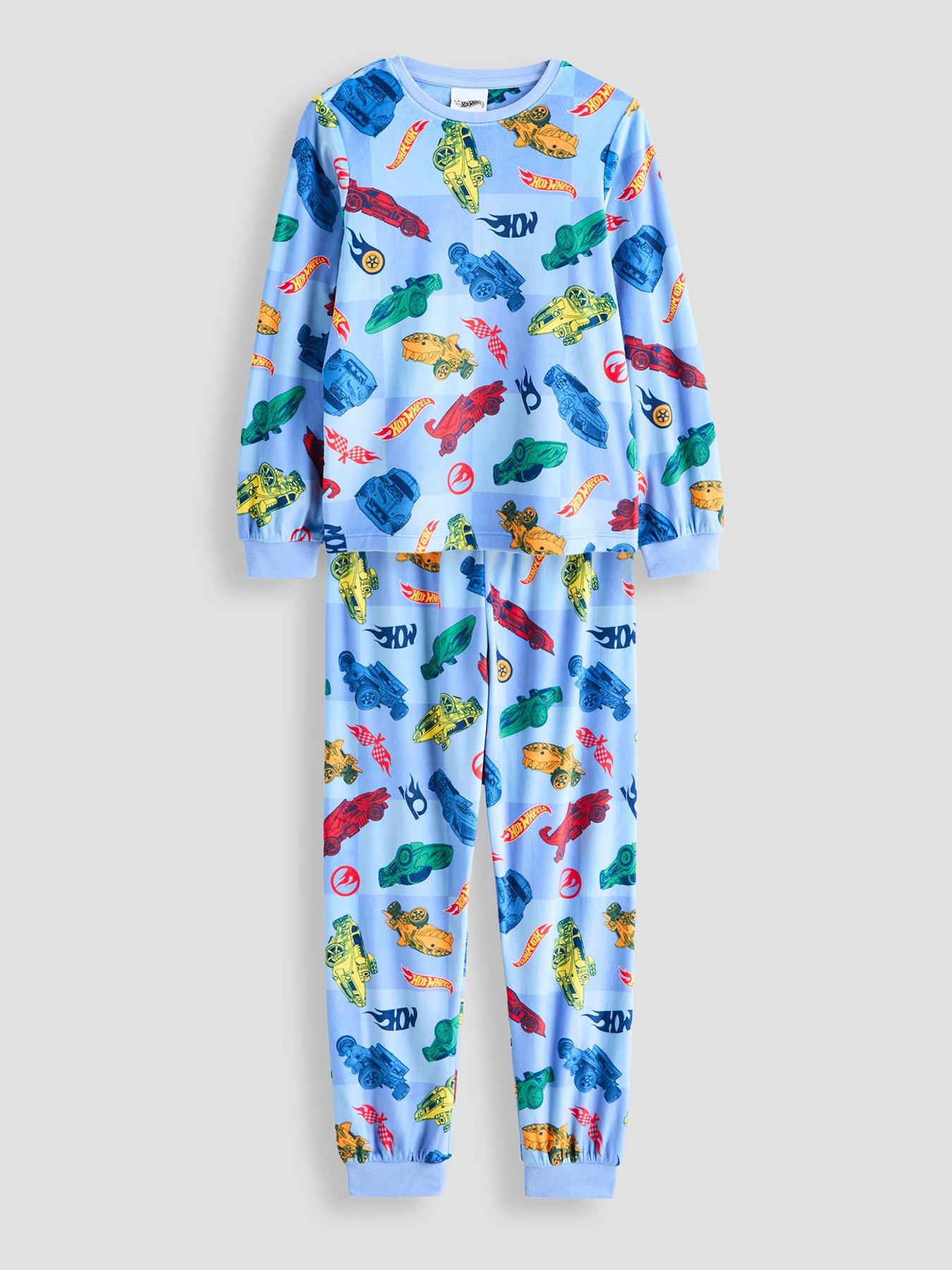The Very Collection Hot Wheels Car Fleece Pyjamas - Blue