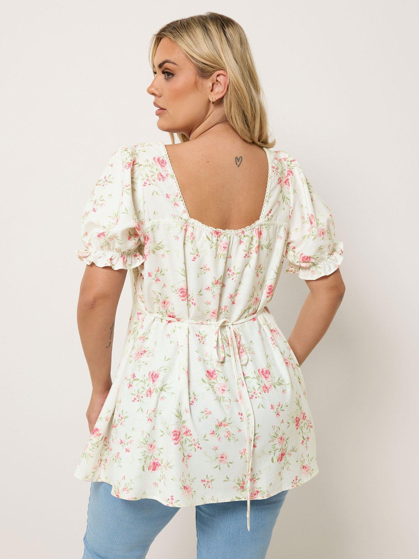 Image 2 of 4 of Yours Curve Milkmaid Blouse - White