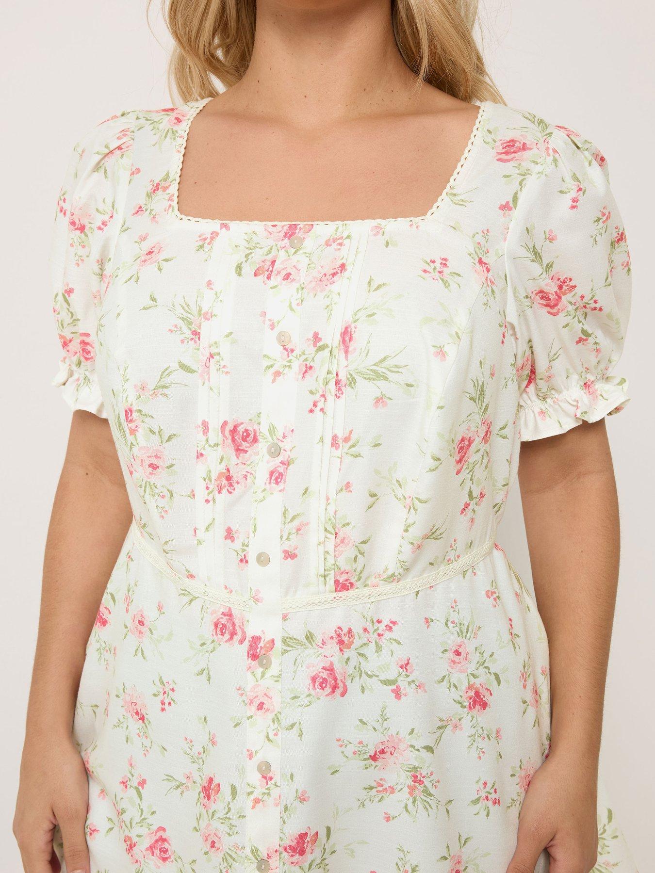 Image 4 of 4 of Yours Curve Milkmaid Blouse - White
