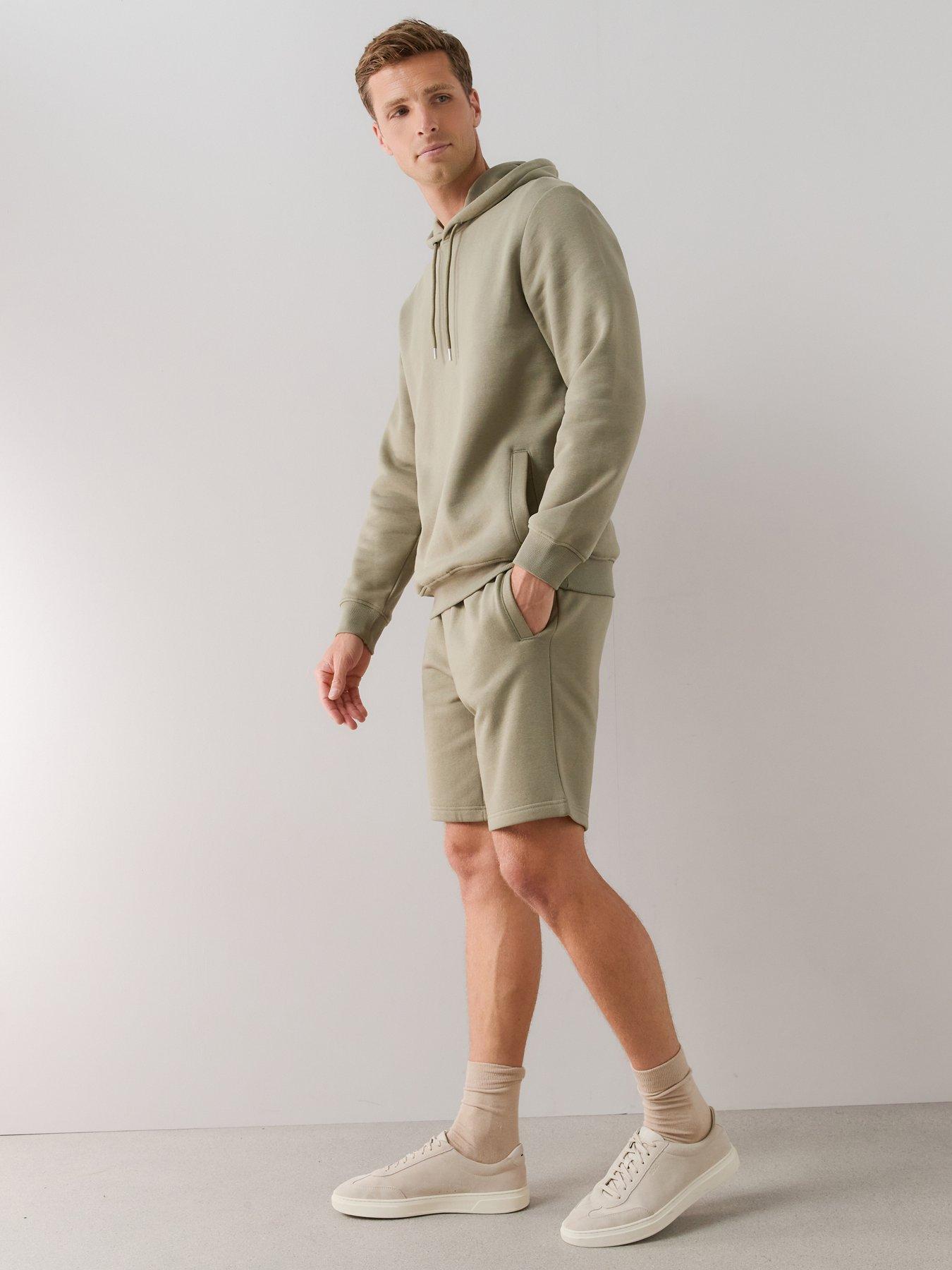 The Very Collection Cotton Rich Essentials Jogger Shorts - Sage Green