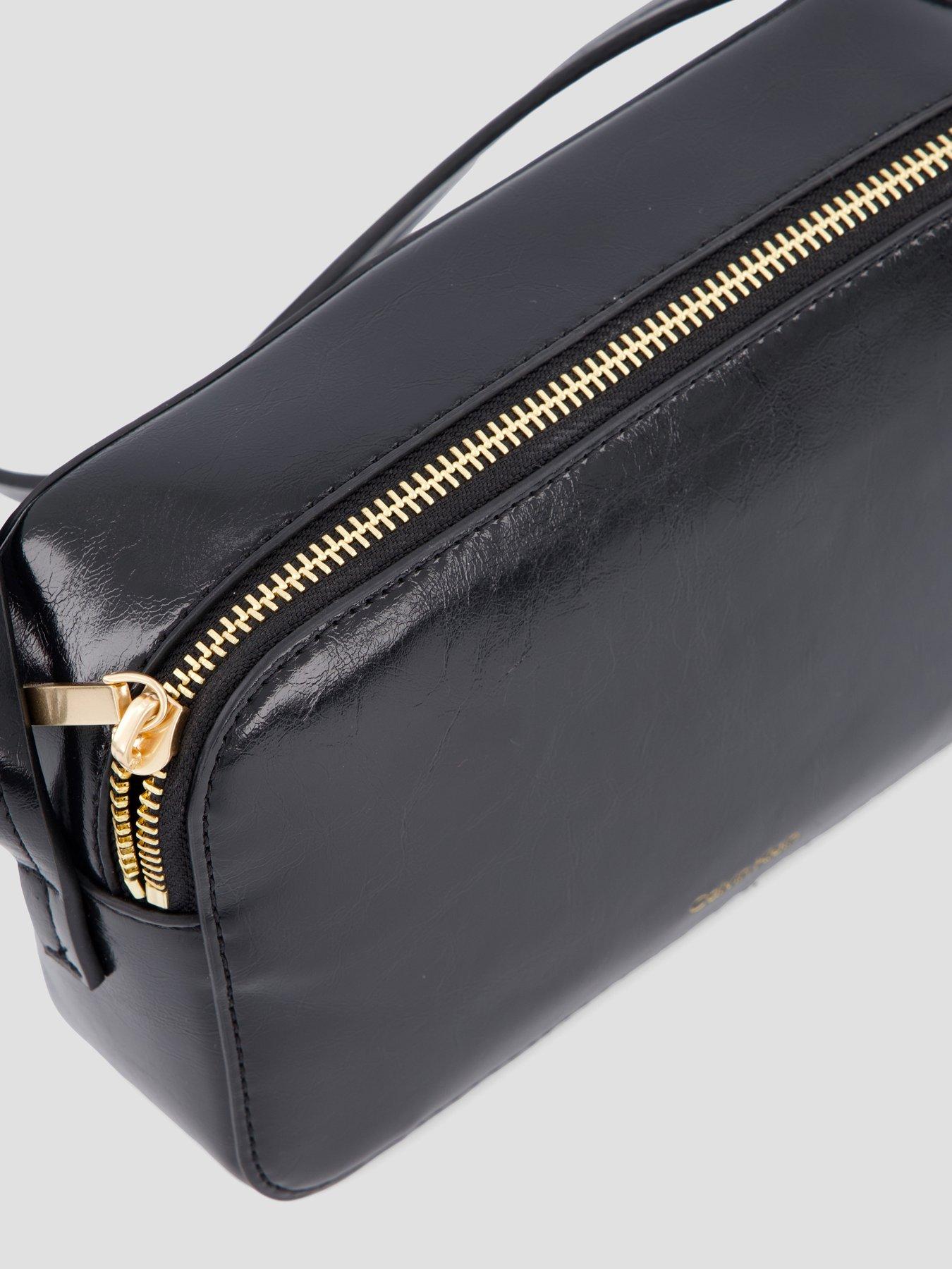Image 5 of 6 of Calvin Klein Foil Logo Glossy Crossbody Camera Bag - Black