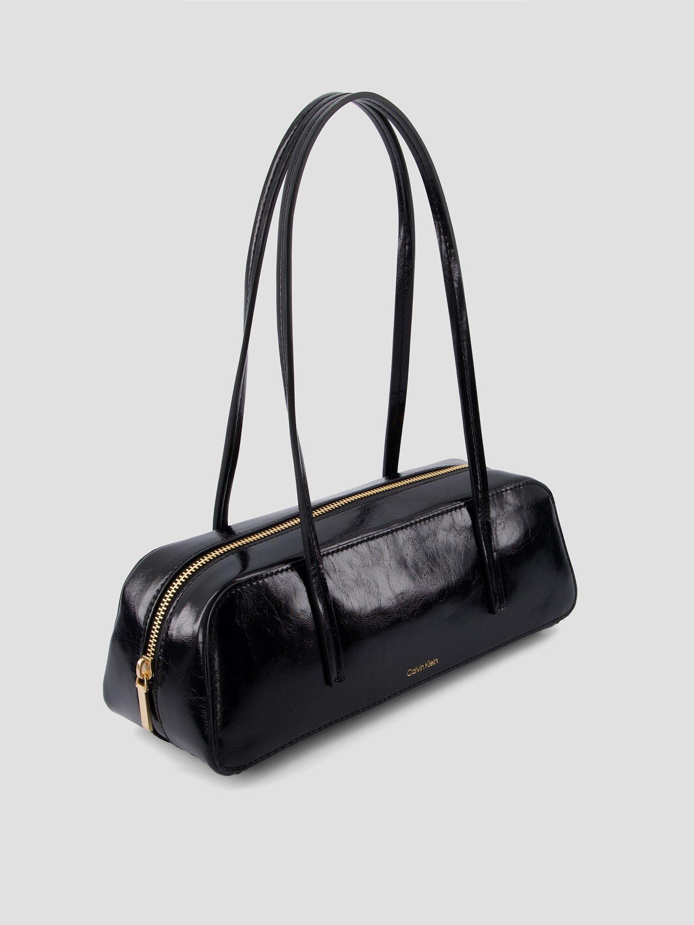 Image 2 of 4 of Calvin Klein Foil Logo Glossy Bauletto - Black