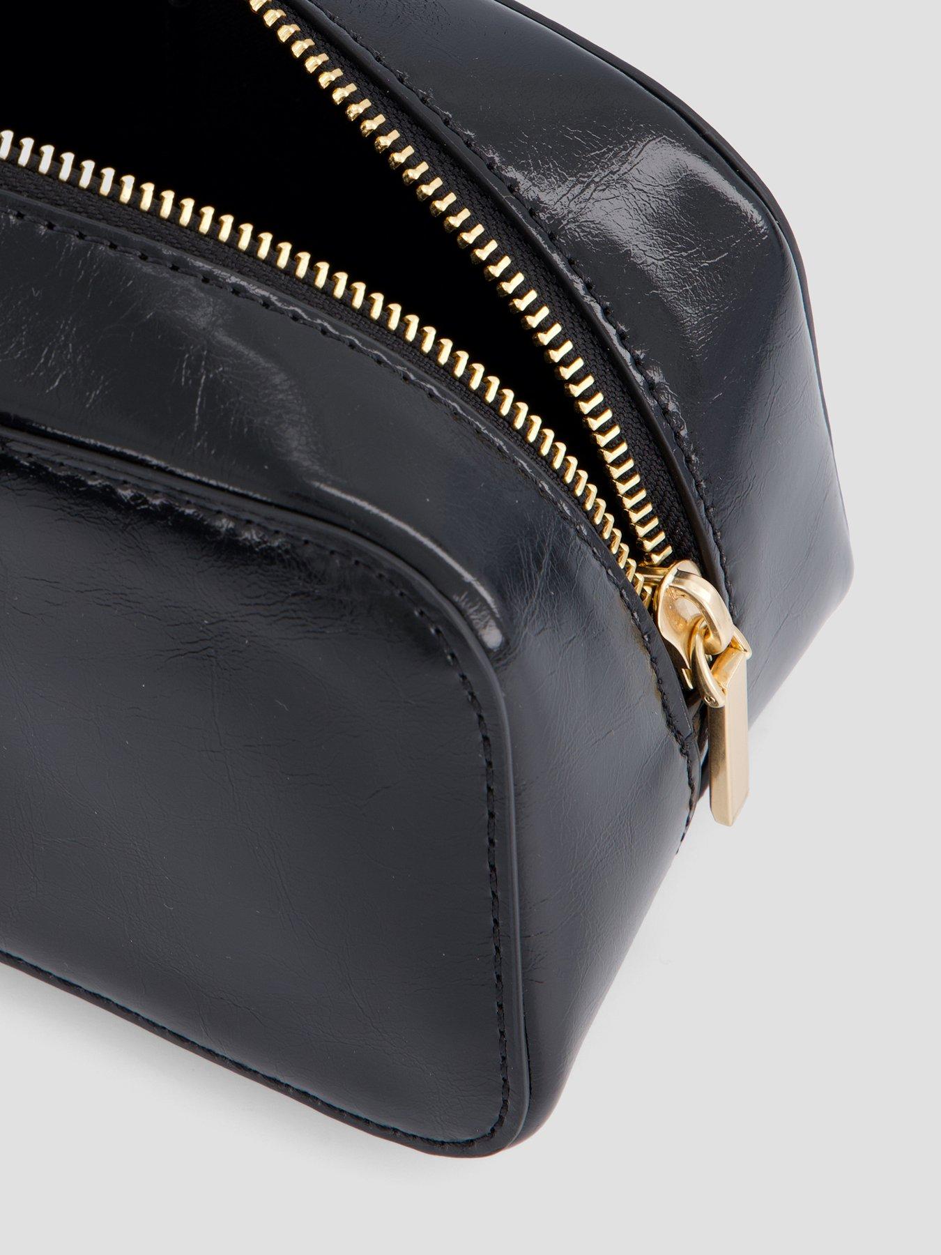 Image 4 of 4 of Calvin Klein Foil Logo Glossy Bauletto - Black