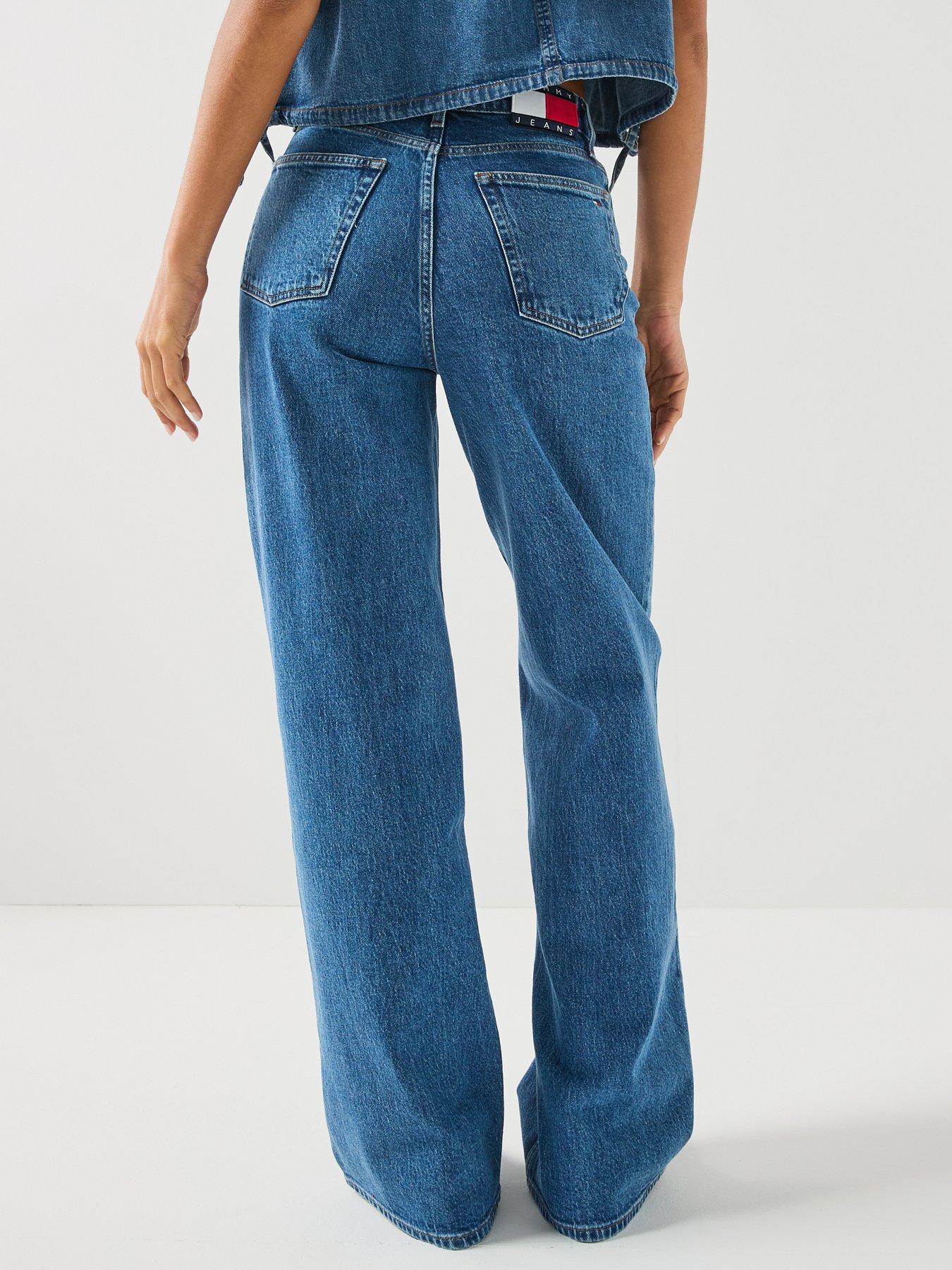 Image 2 of 6 of Tommy Jeans Claire High Rise Wide Leg Jeans - Denim Medium
