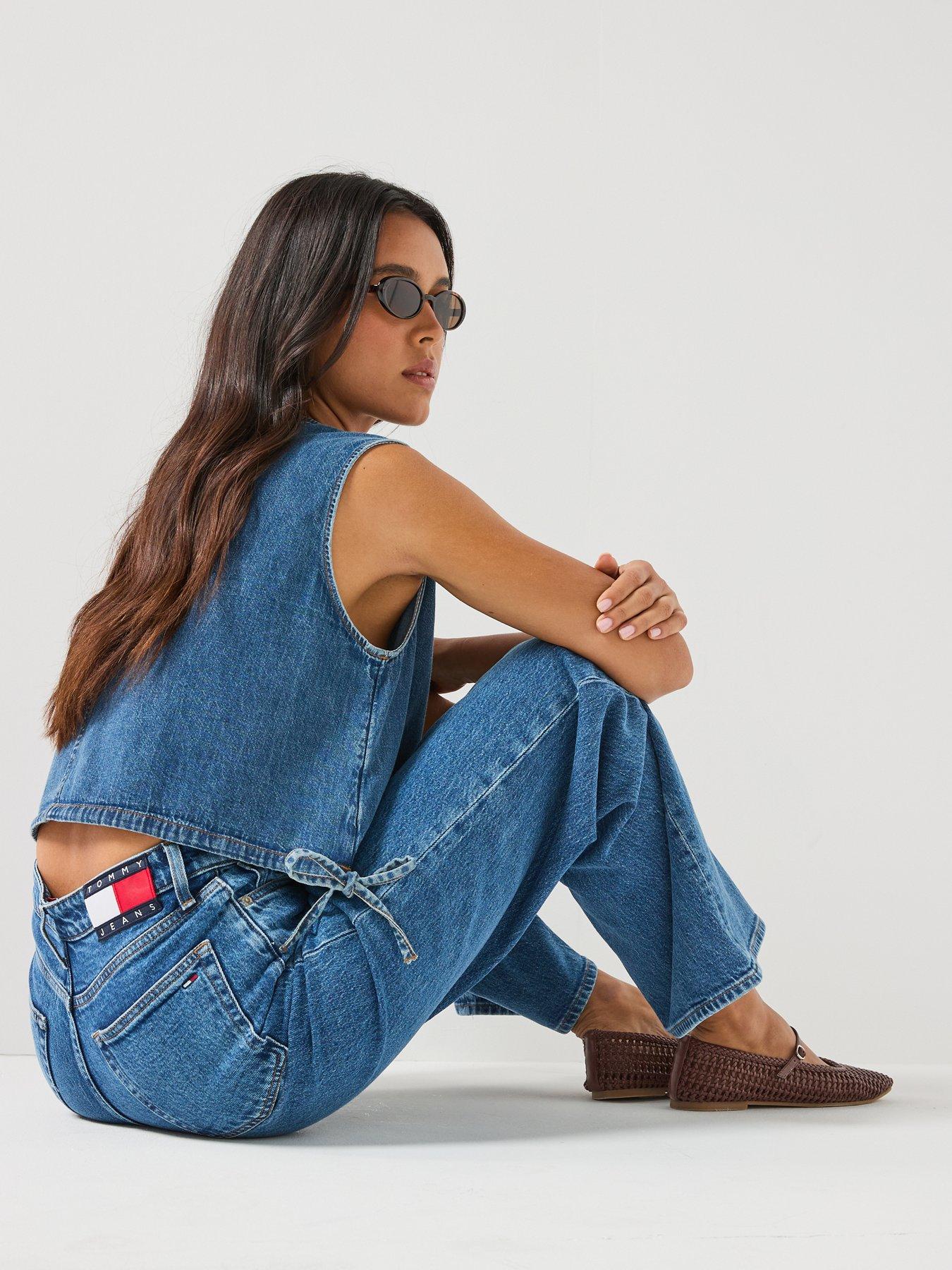 Image 5 of 6 of Tommy Jeans Claire High Rise Wide Leg Jeans - Denim Medium