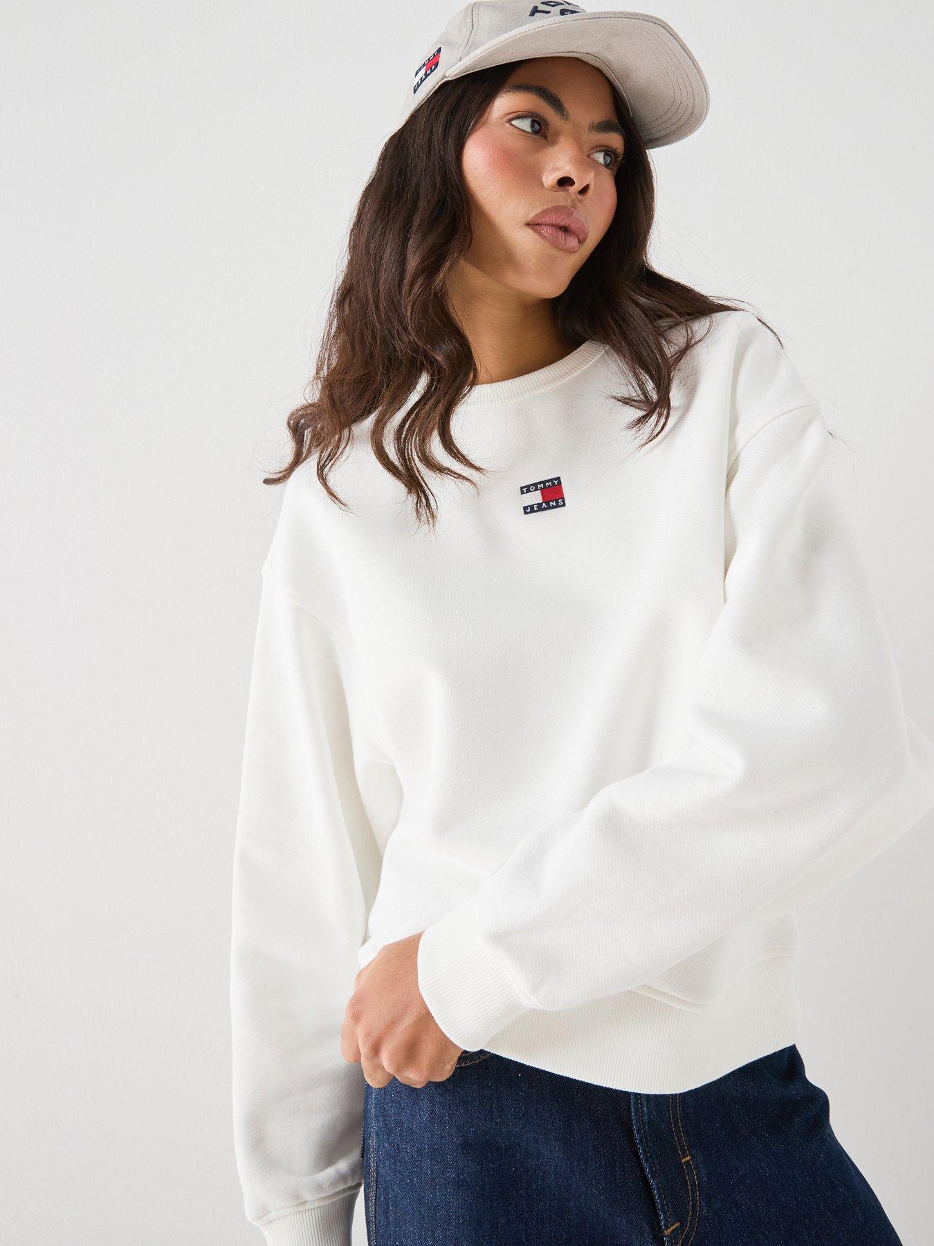 Tommy Jeans Tjw Bxy Badge Crew Ext - Cream