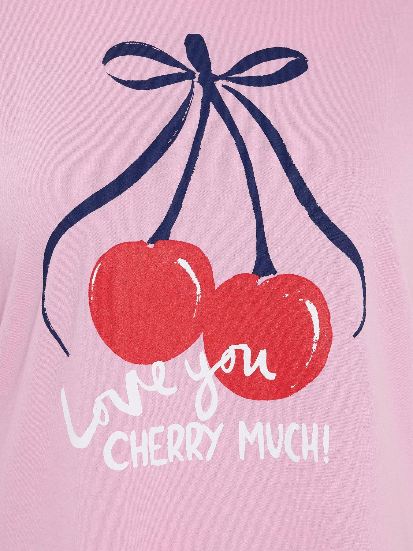  image of yours-curve-cherry-crop-sleeptee-top