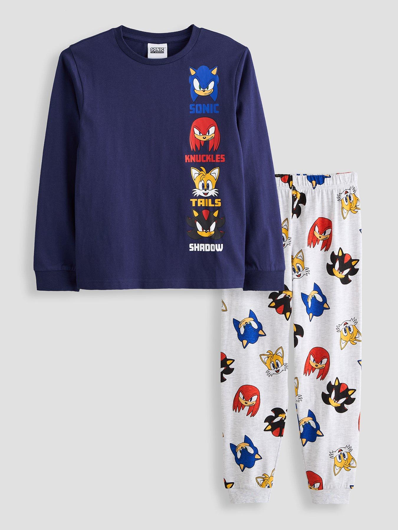 The Very Collection Sonic Back Print Pyjamas - Navy