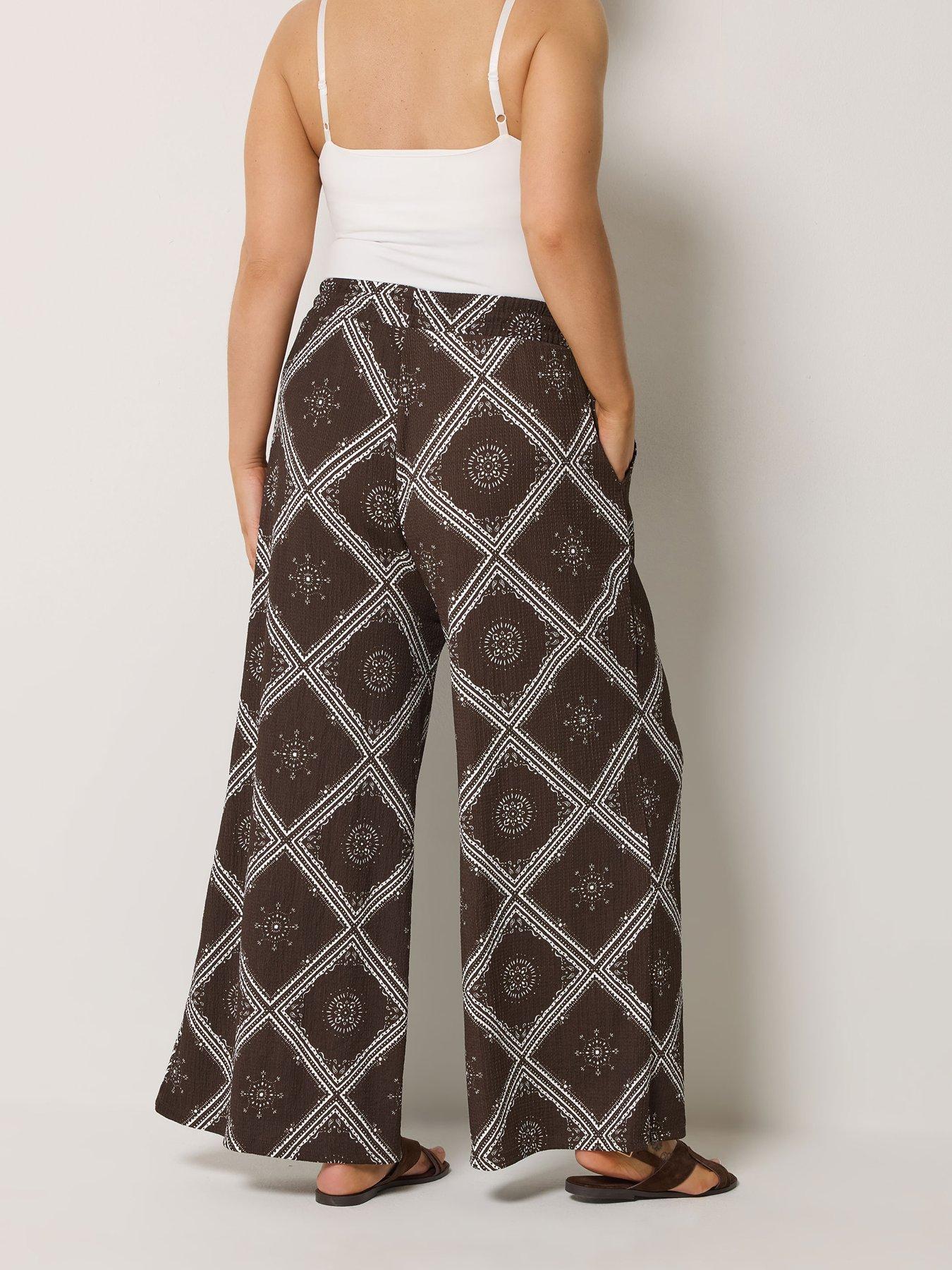 Image 2 of 5 of Yours Curve Jersey Wide Leg Trouser