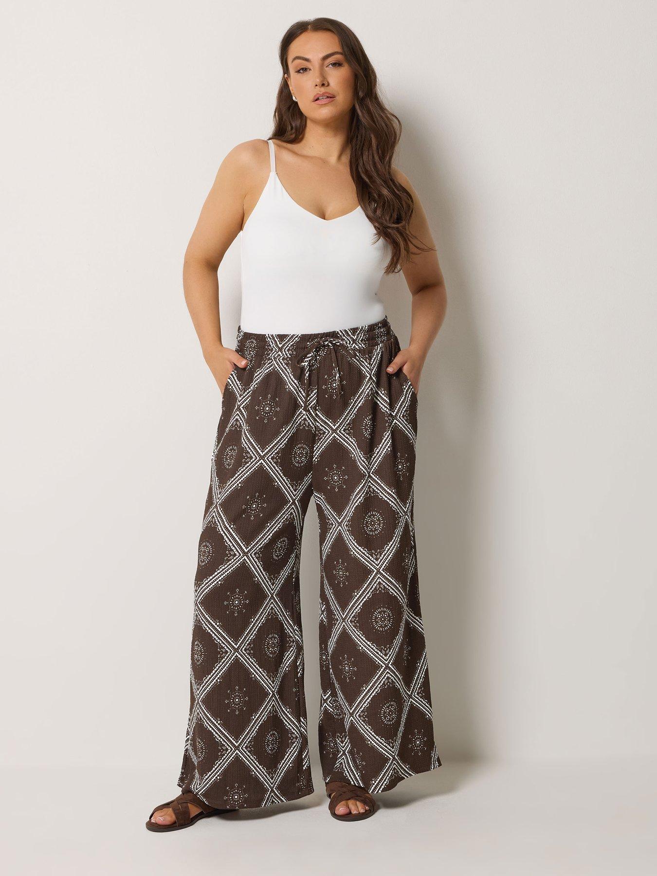 Image 3 of 5 of Yours Curve Jersey Wide Leg Trouser