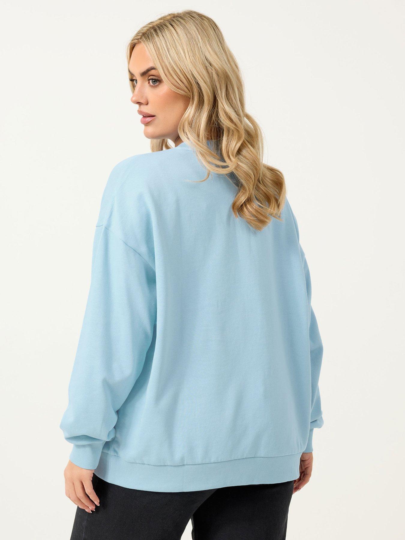 Image 2 of 5 of Yours Curve Cherie Sweatshirt - Blue