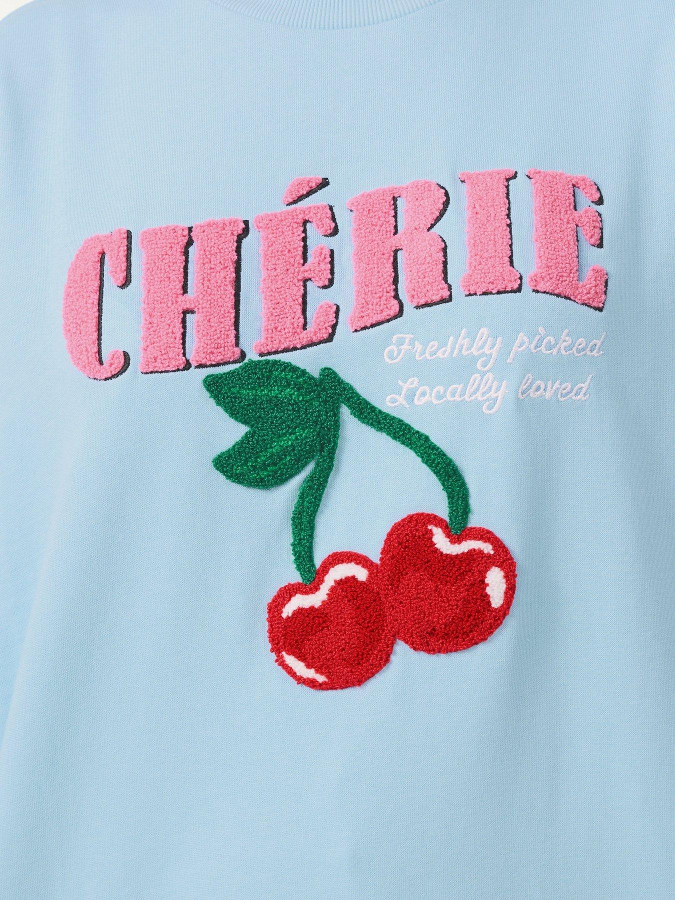 Image 4 of 5 of Yours Curve Cherie Sweatshirt - Blue