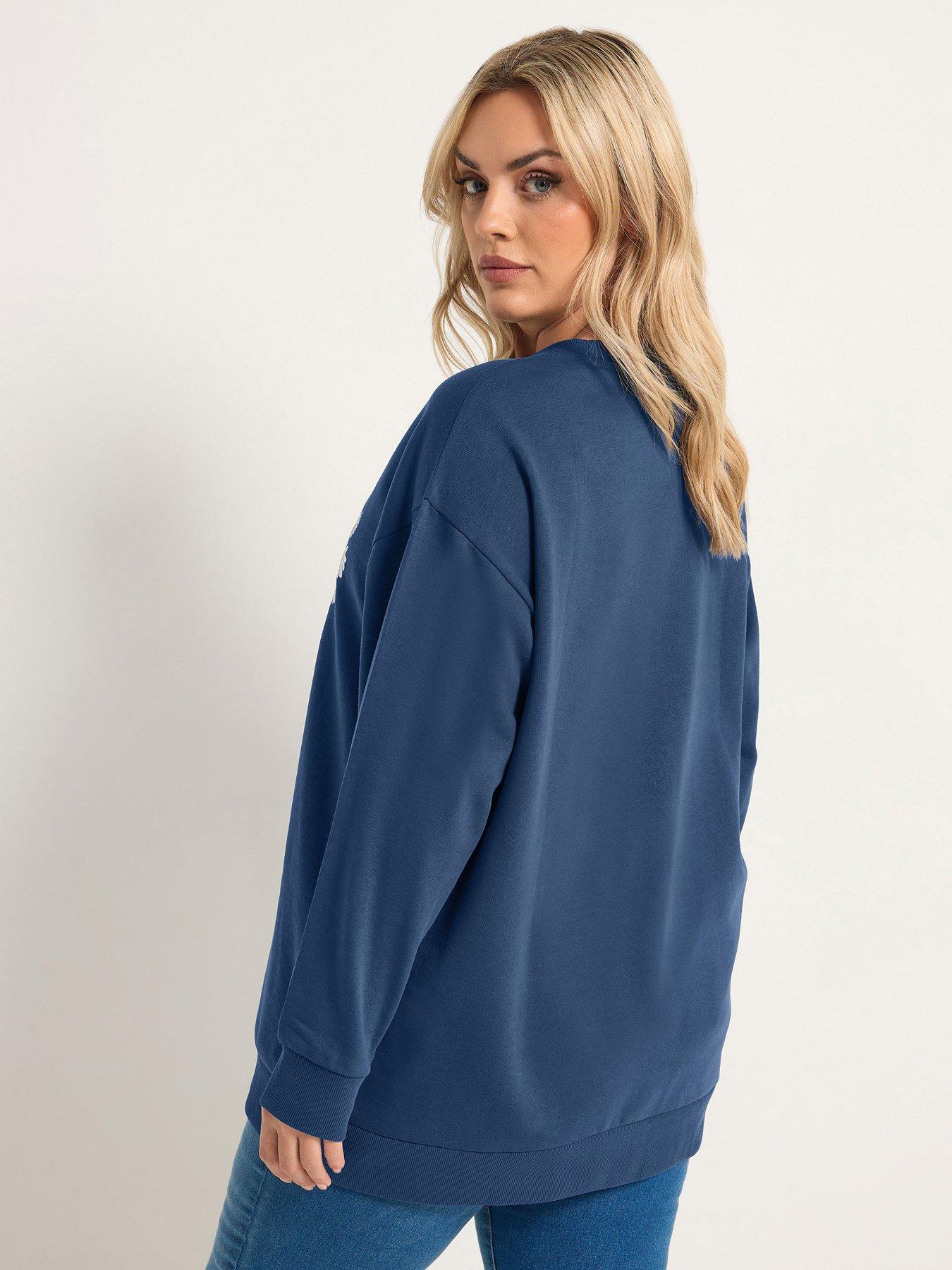  image of yours-curve-daisy-sweatshirt-blue
