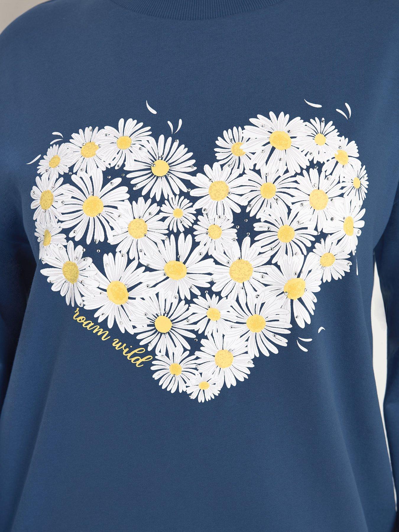  image of yours-curve-daisy-sweatshirt-blue
