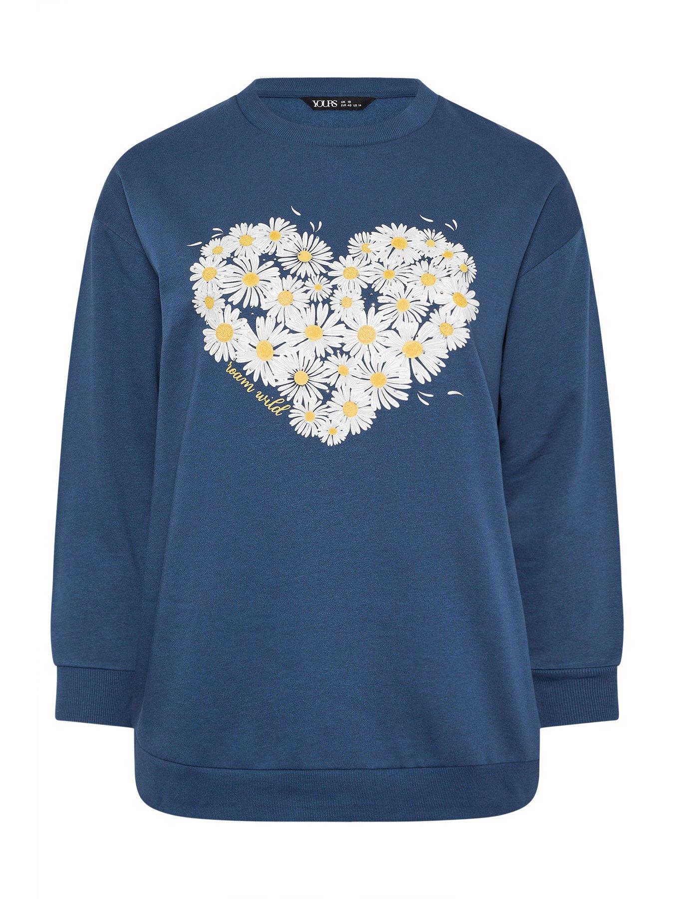  image of yours-curve-daisy-sweatshirt-blue