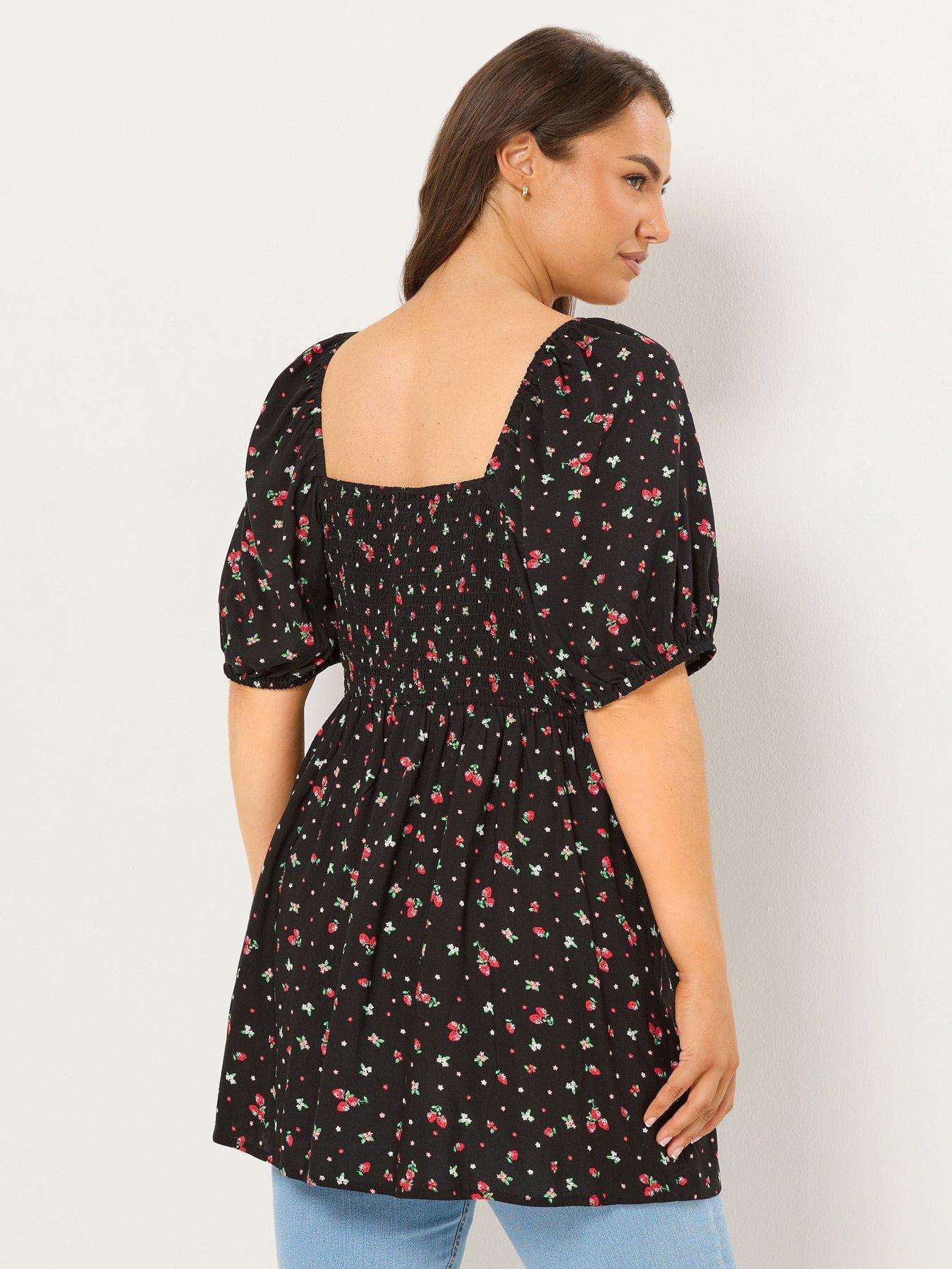 stillFront image of yours-curve-twist-front-blouse-black