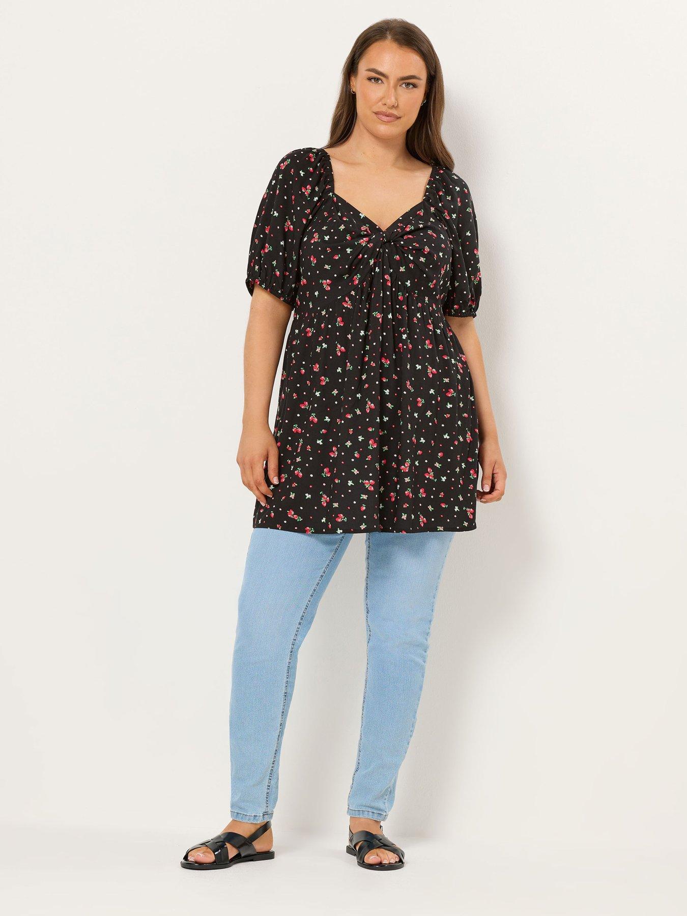  image of yours-curve-twist-front-blouse-black