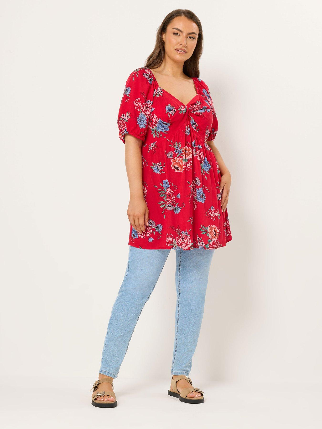  image of yours-curve-twist-front-blouse-red