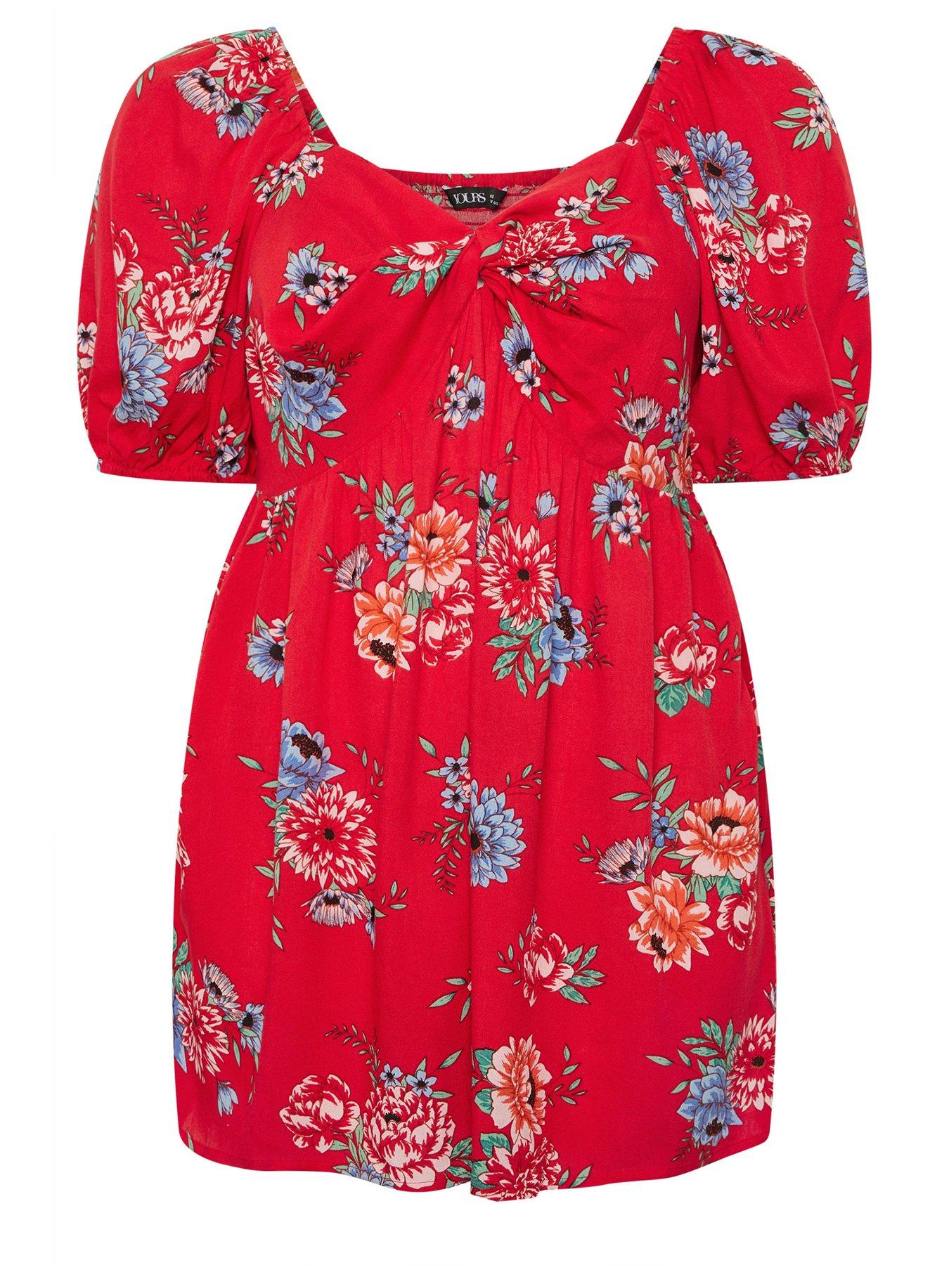 image of yours-curve-twist-front-blouse-red